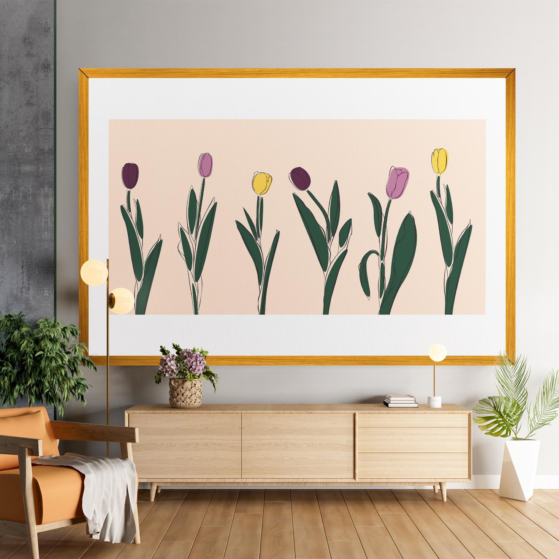 Vászonkép Tulips Set mockup 9