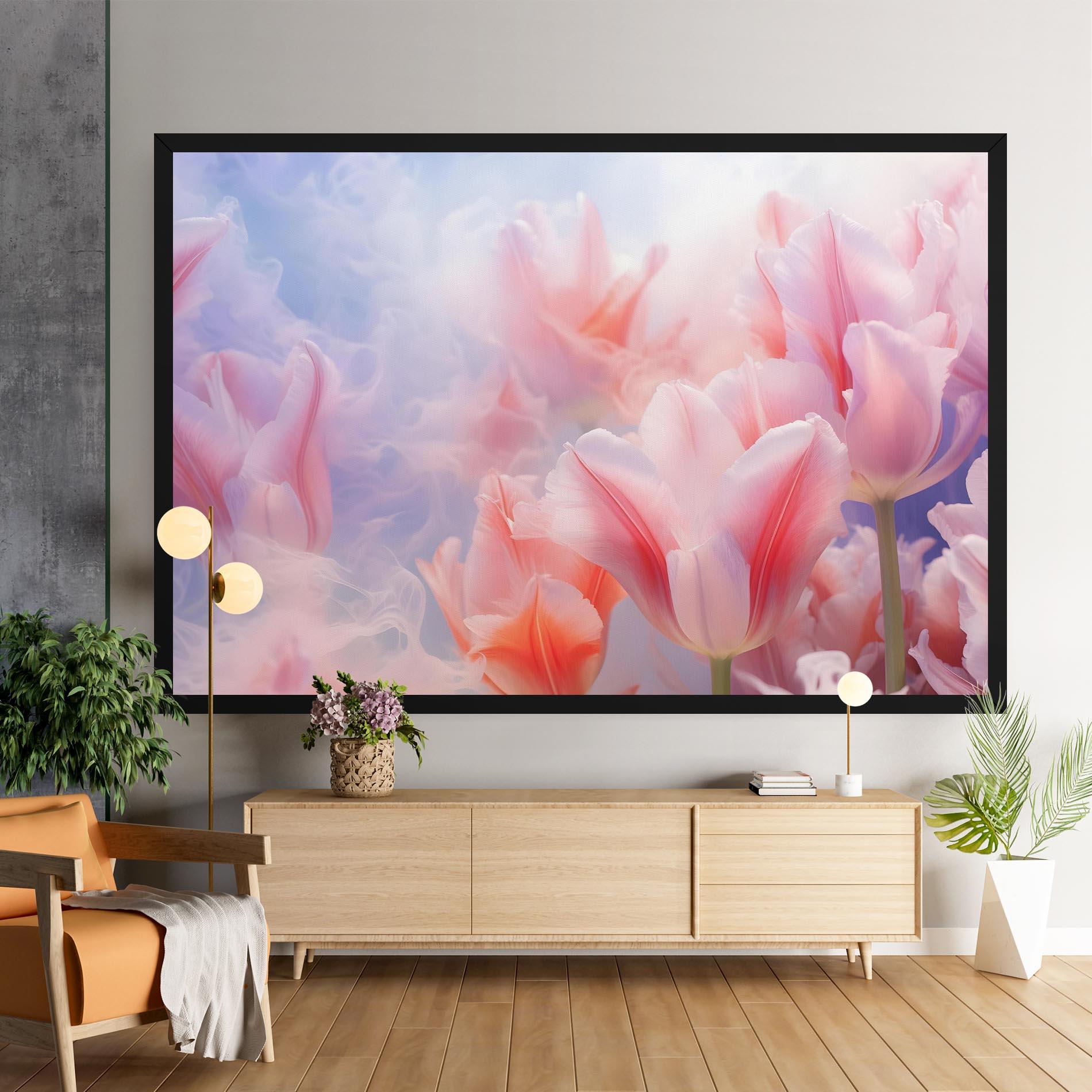 Vászonkép Dreamy Pink Tulips mockup 9
