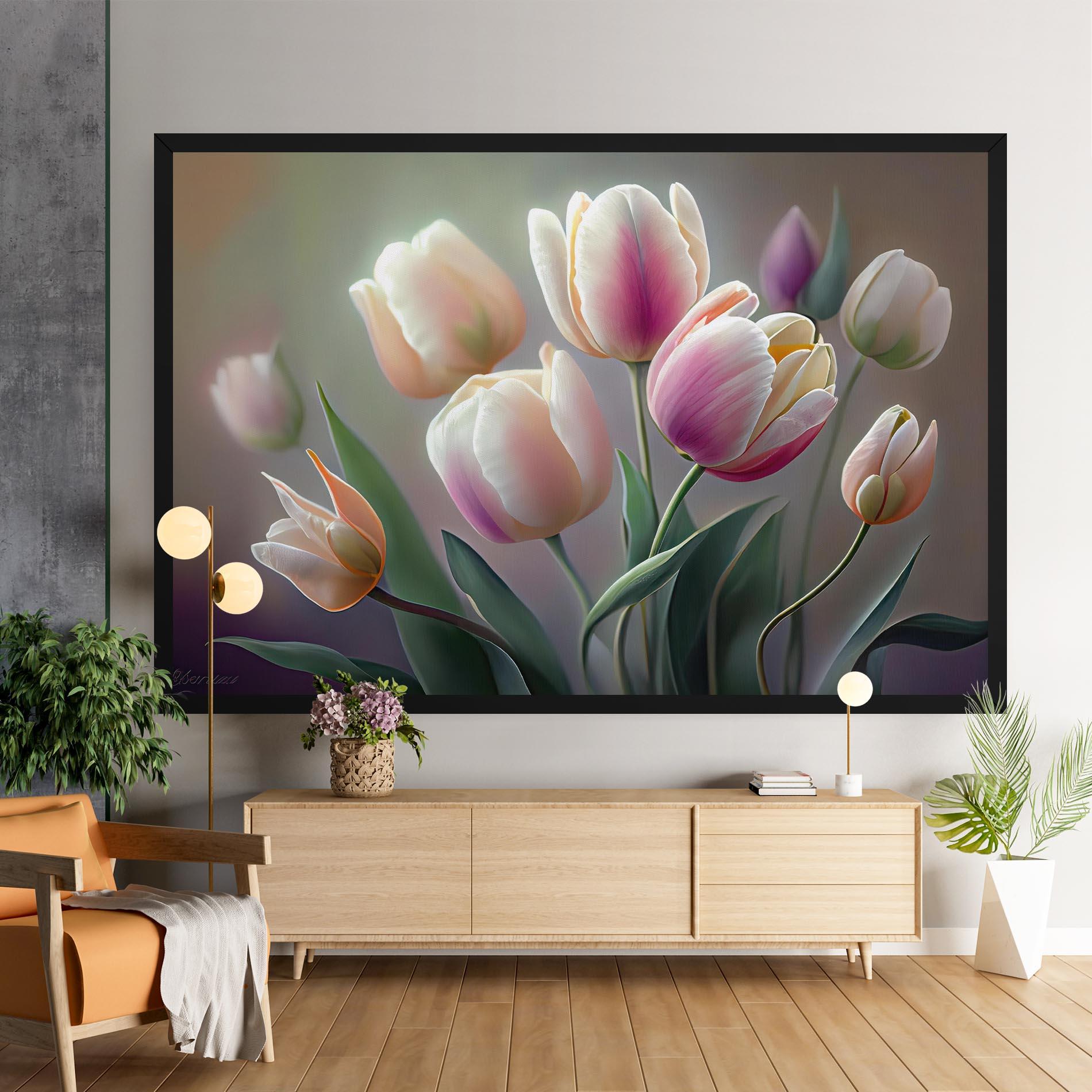 Vászonkép Pretty Tulips mockup 9