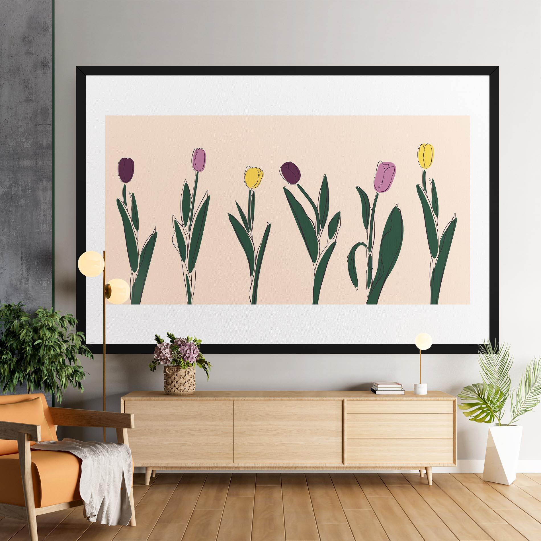 Vászonkép Tulips Set mockup 9