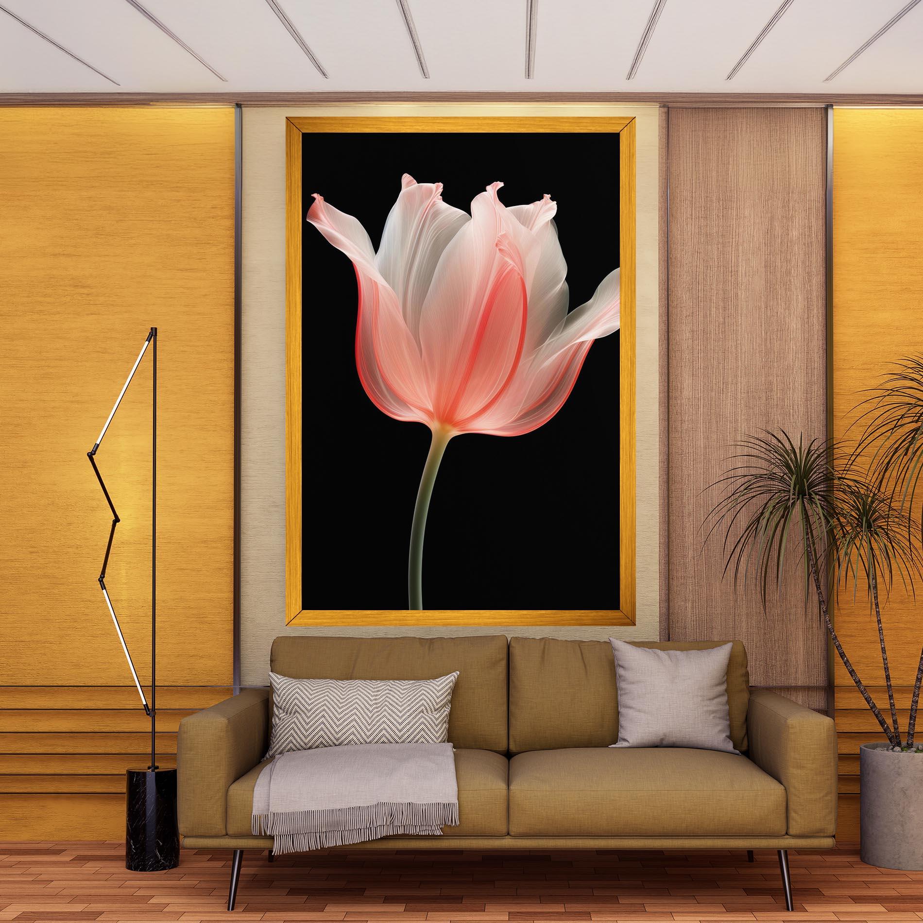 Vászonkép Pastel Pink Tulip mockup 9