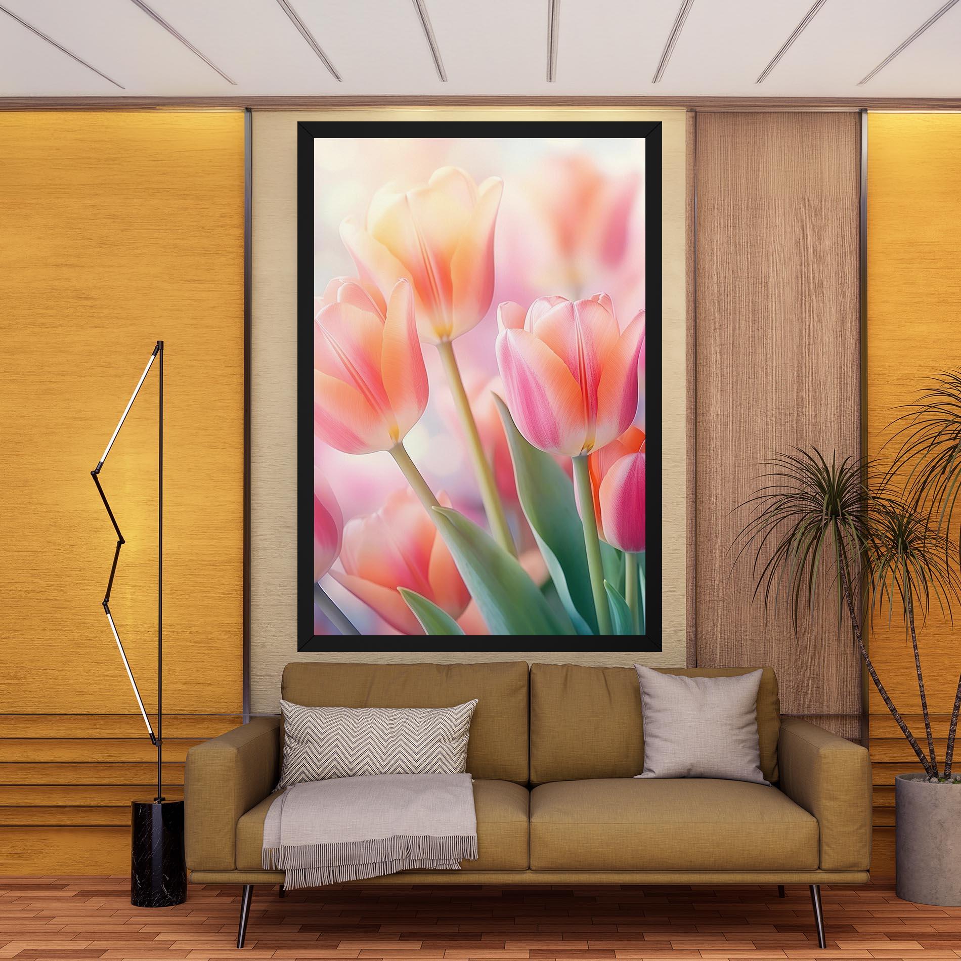 Vászonkép Dreamy Tulips mockup 9