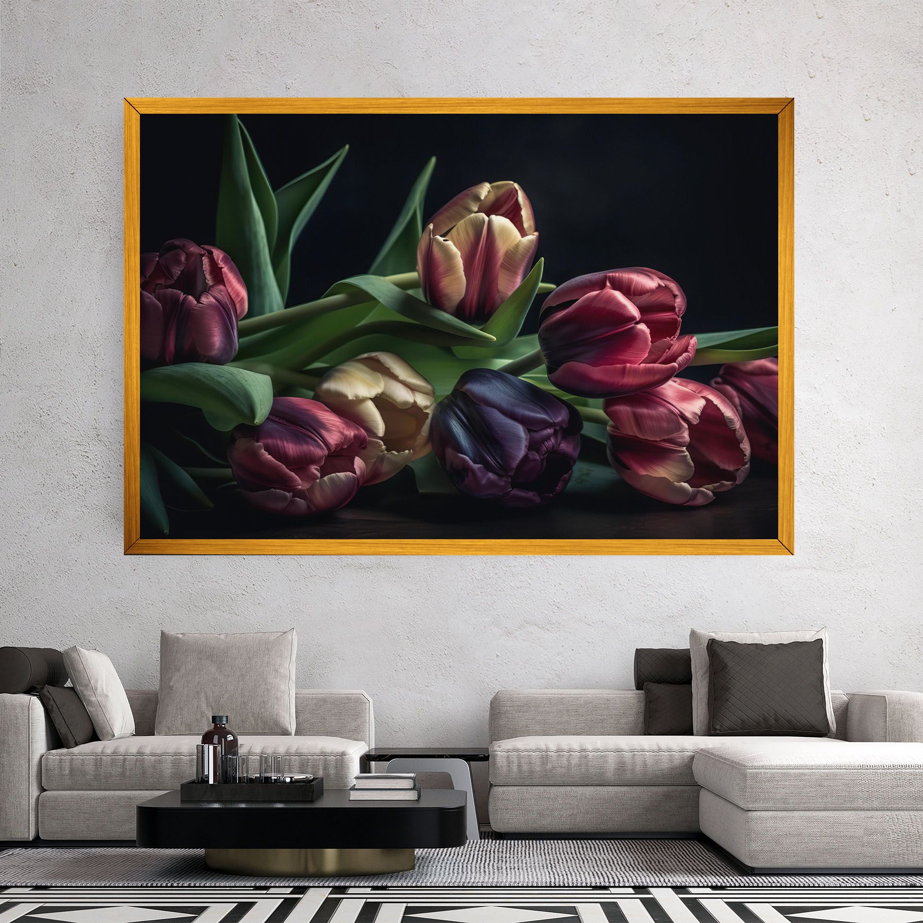 Dark Purple Tulip mockup 2