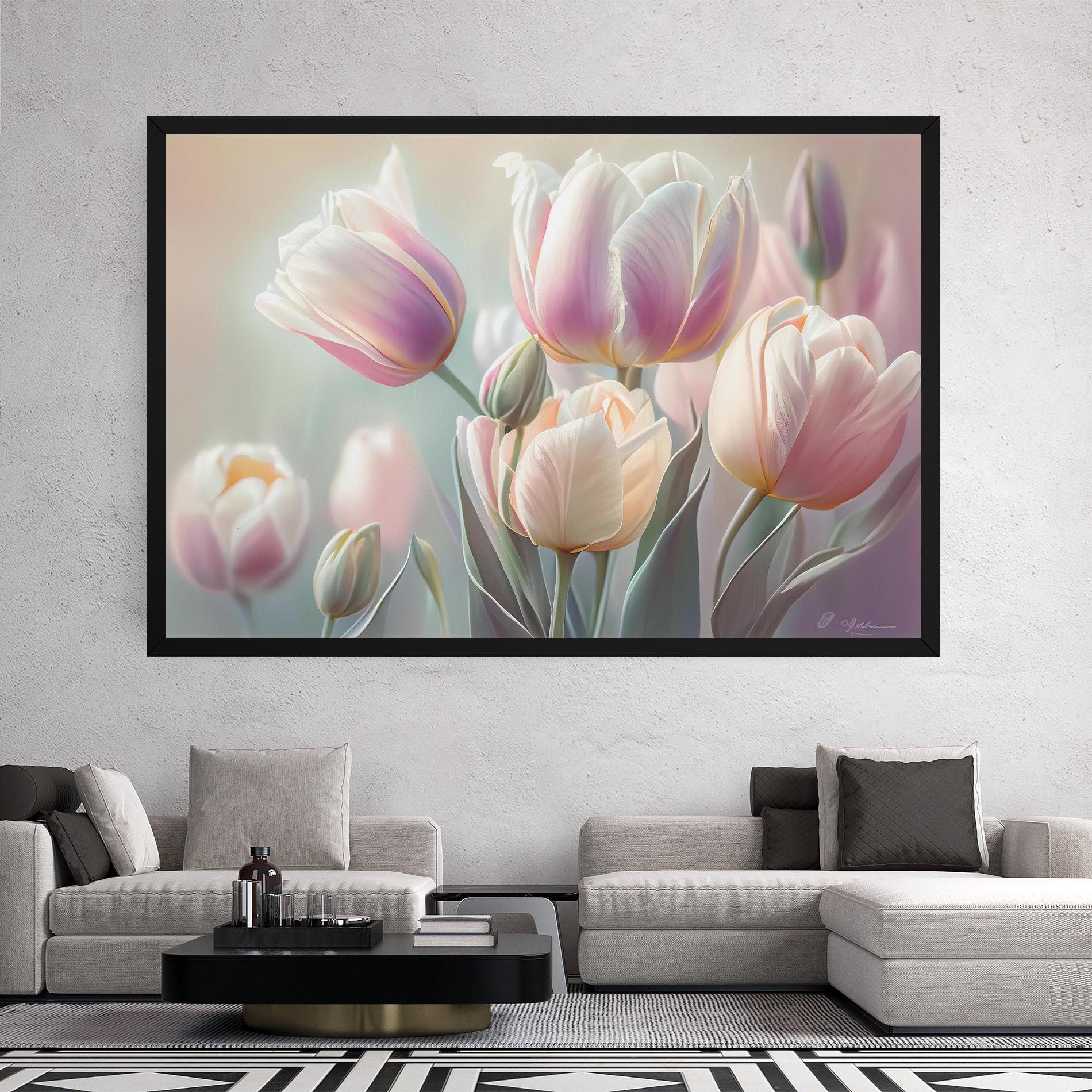 Dreamy White Tulips mockup 2