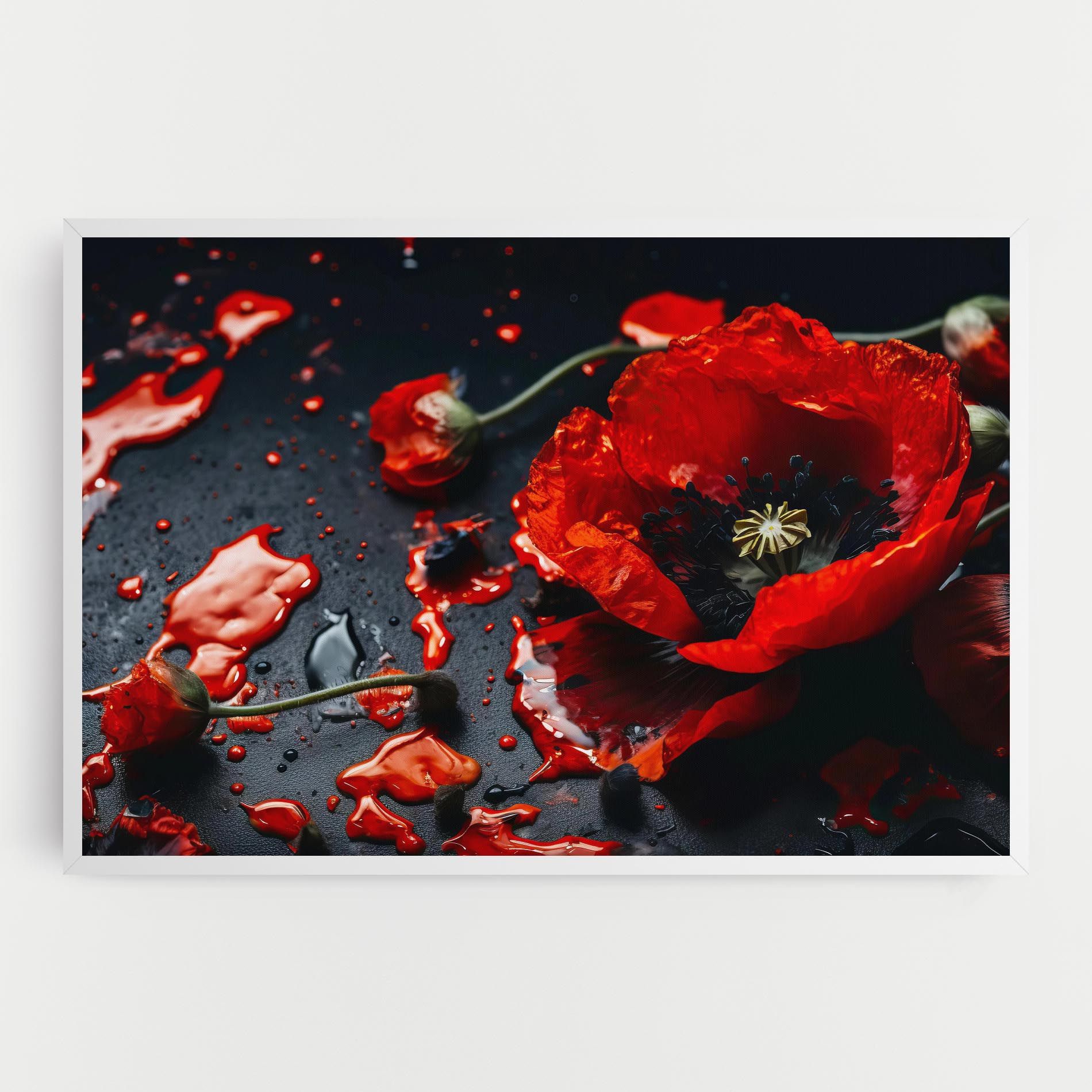 Beautiful Red Poppy Liquid mockup 0