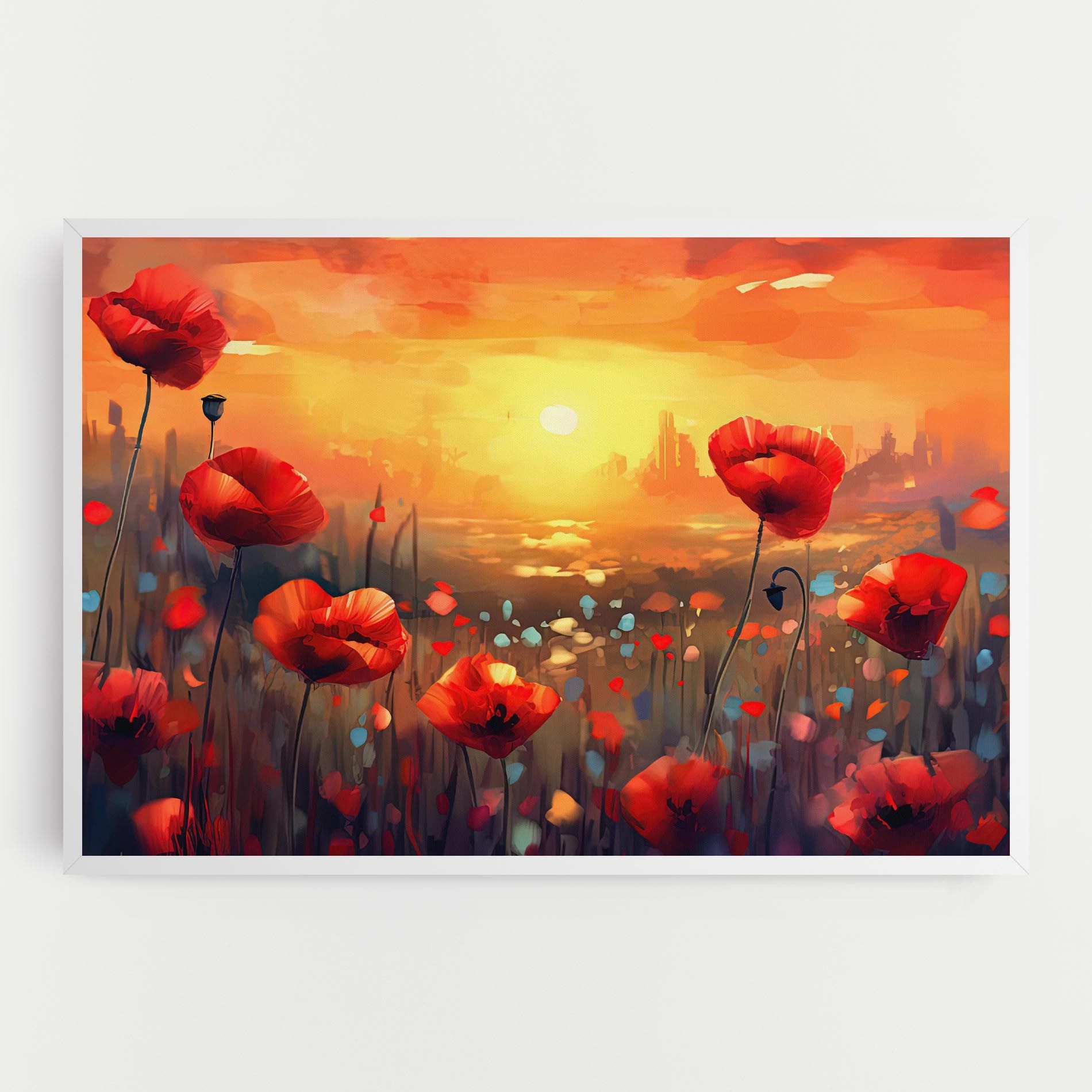 Sunrise Painting Poppies mockup 0