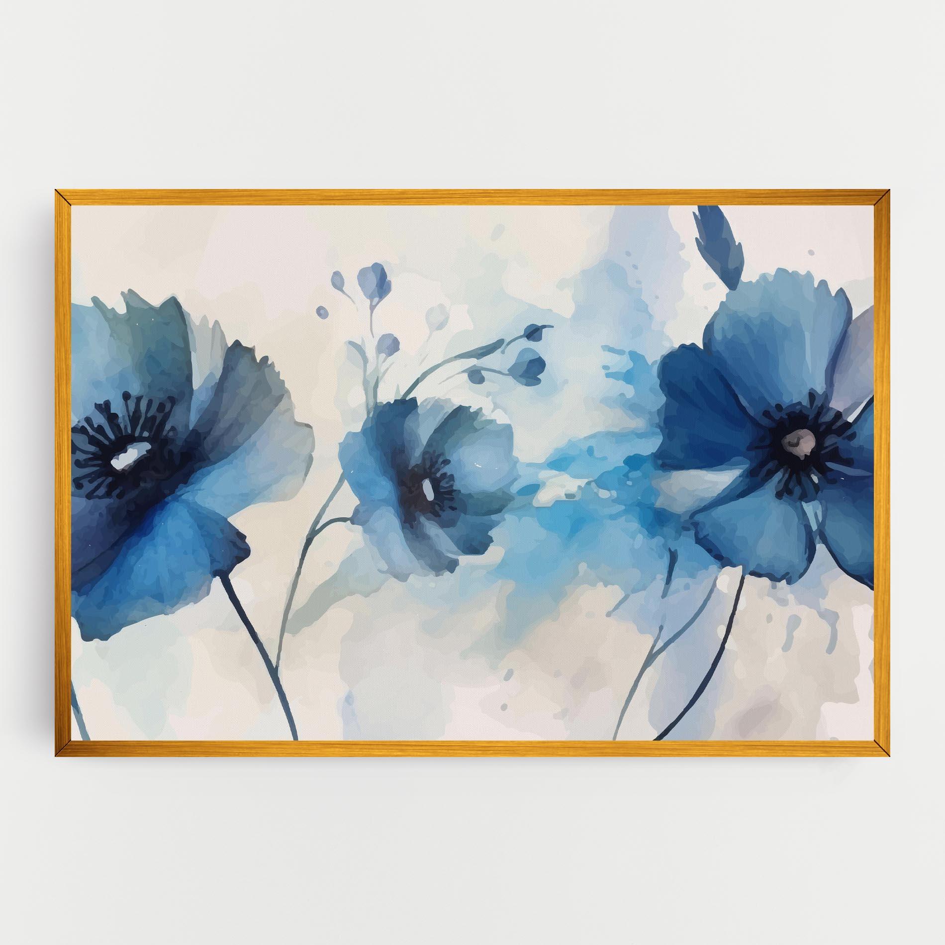 Vászonkép Blue Poppies mockup 0