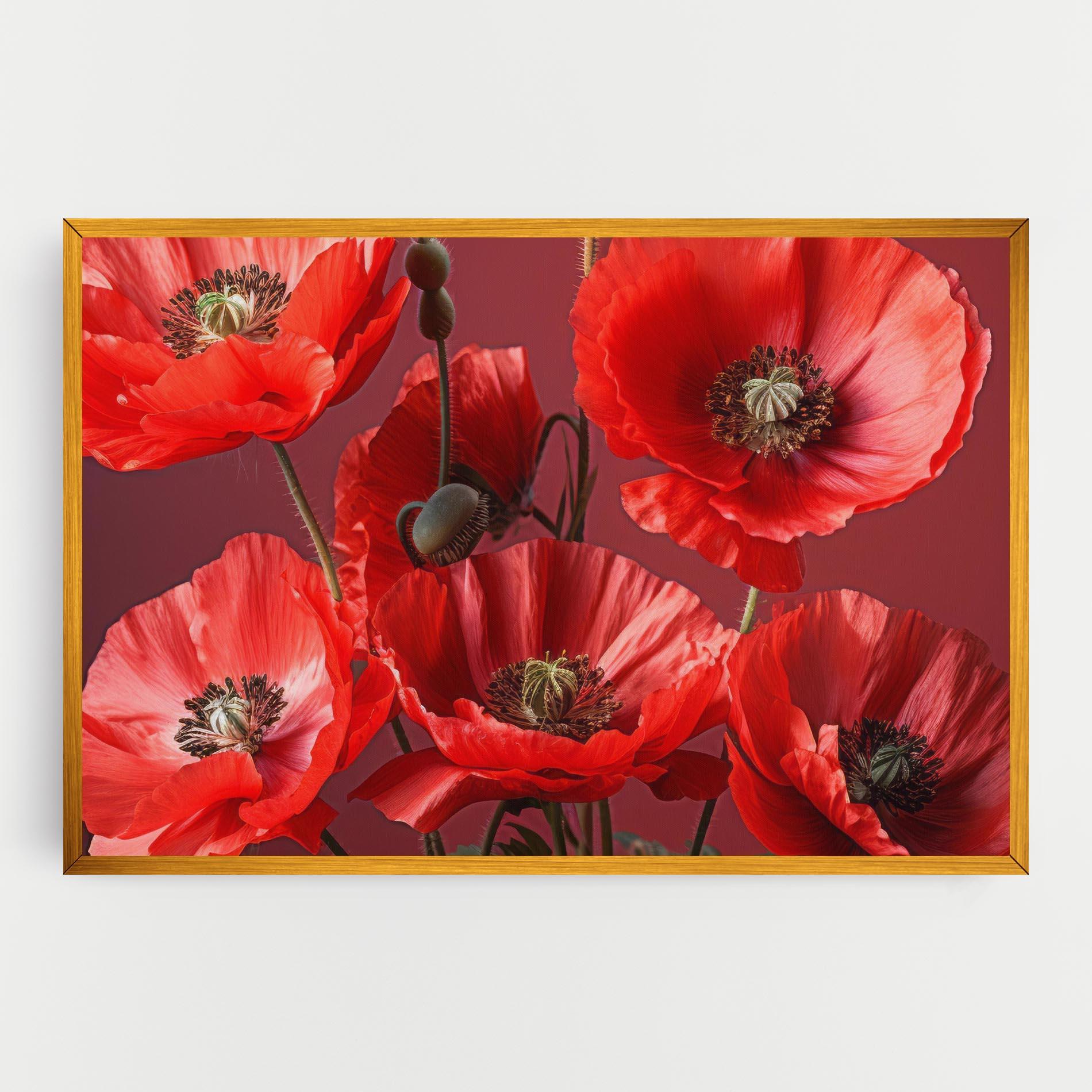 Vászonkép Red Poppies mockup 0