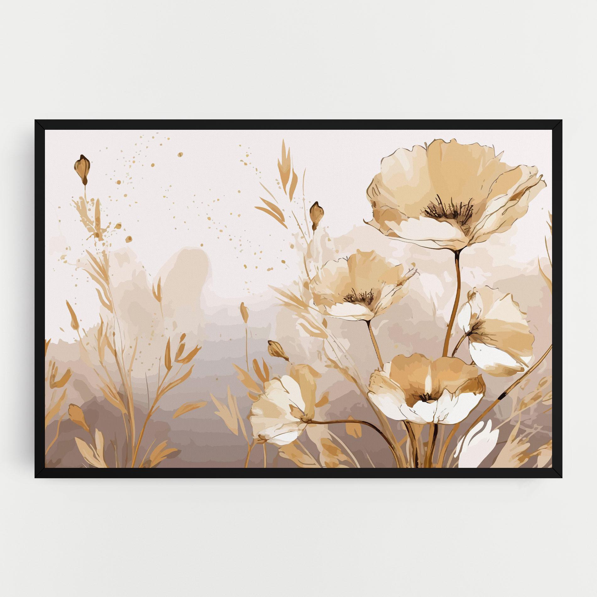 Vászonkép Gold Cream Poppy mockup 0