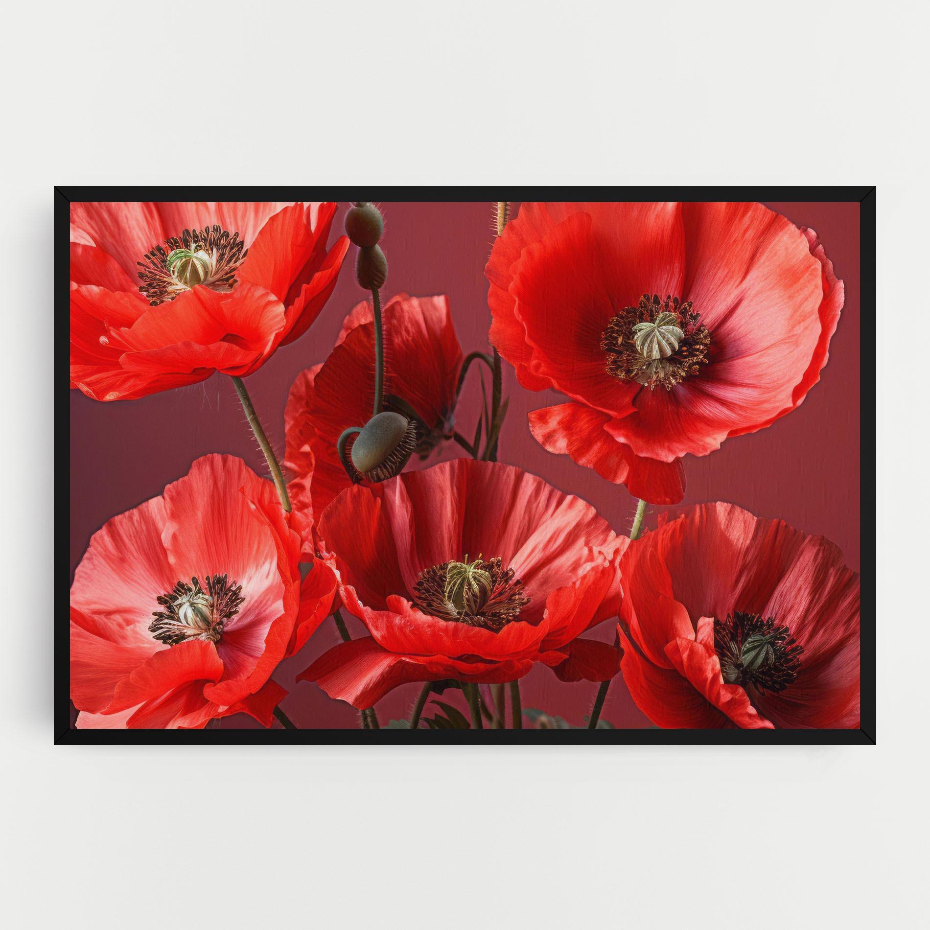 Vászonkép Red Poppies mockup 0