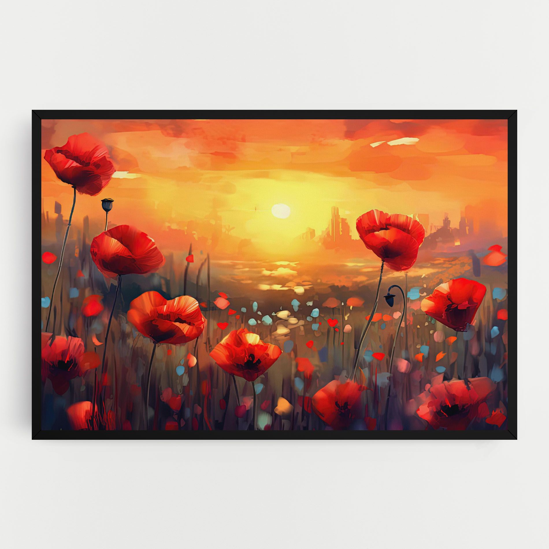 Sunrise Painting Poppies mockup 0