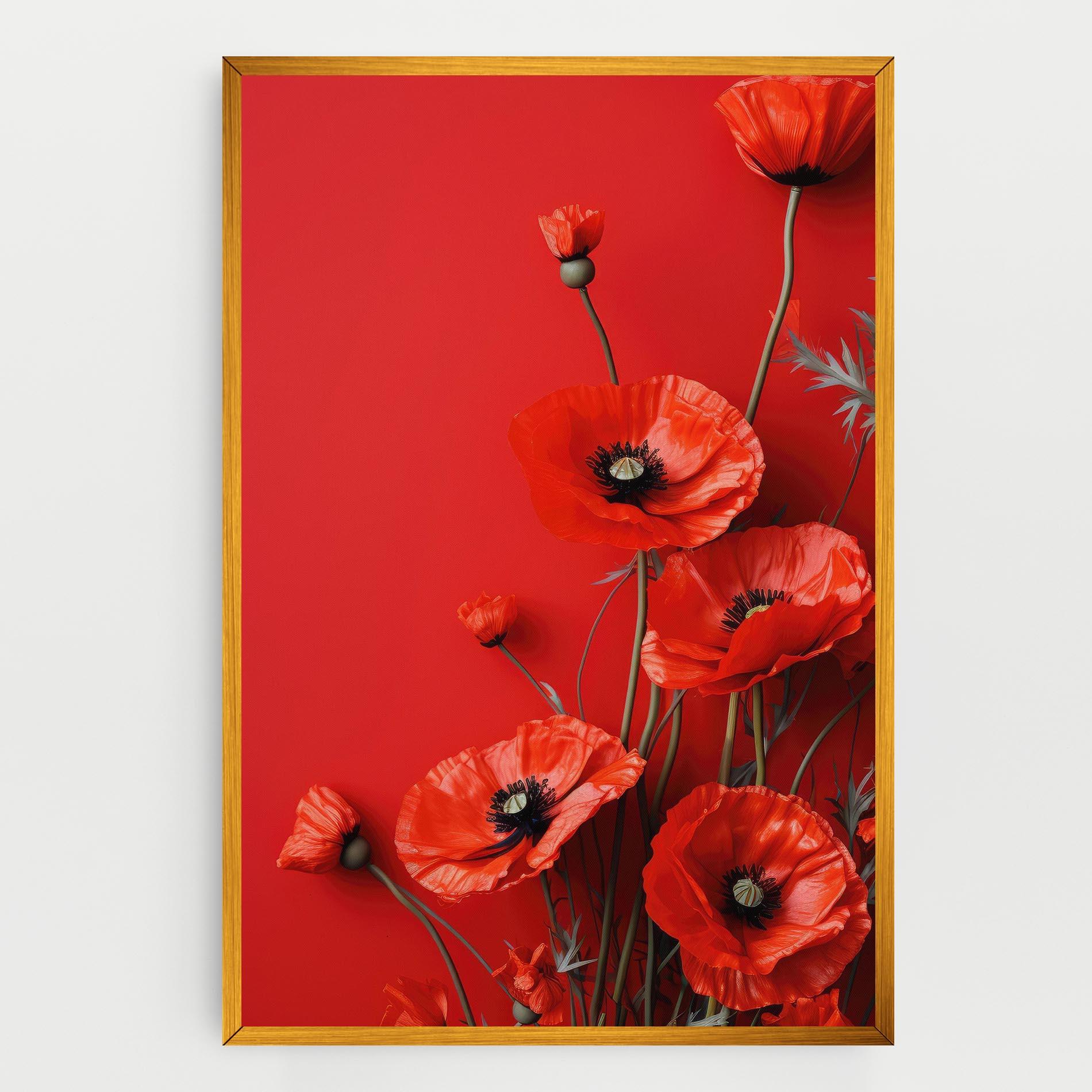 Vászonkép Poppies On The Table mockup 0