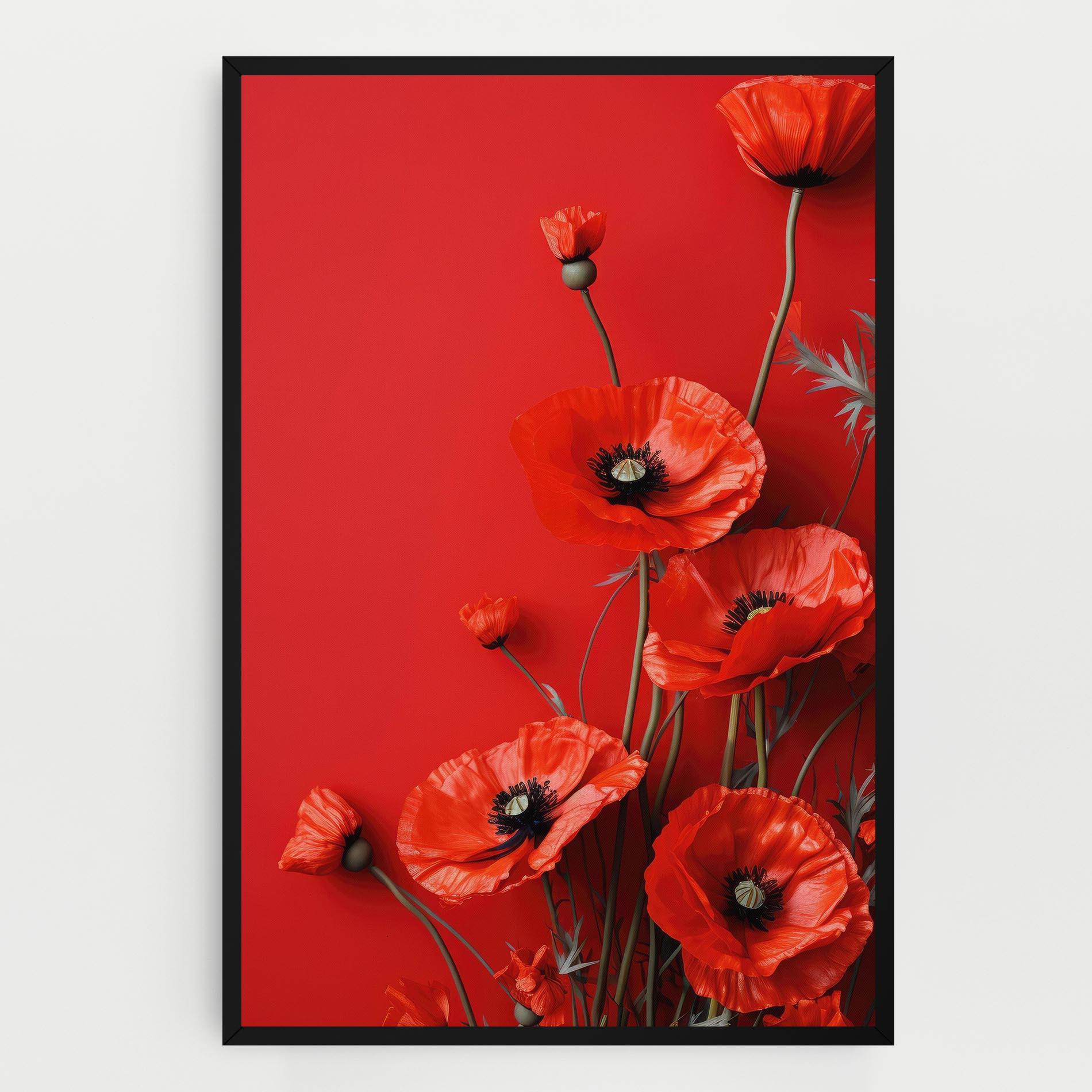 Vászonkép Poppies On The Table mockup 0