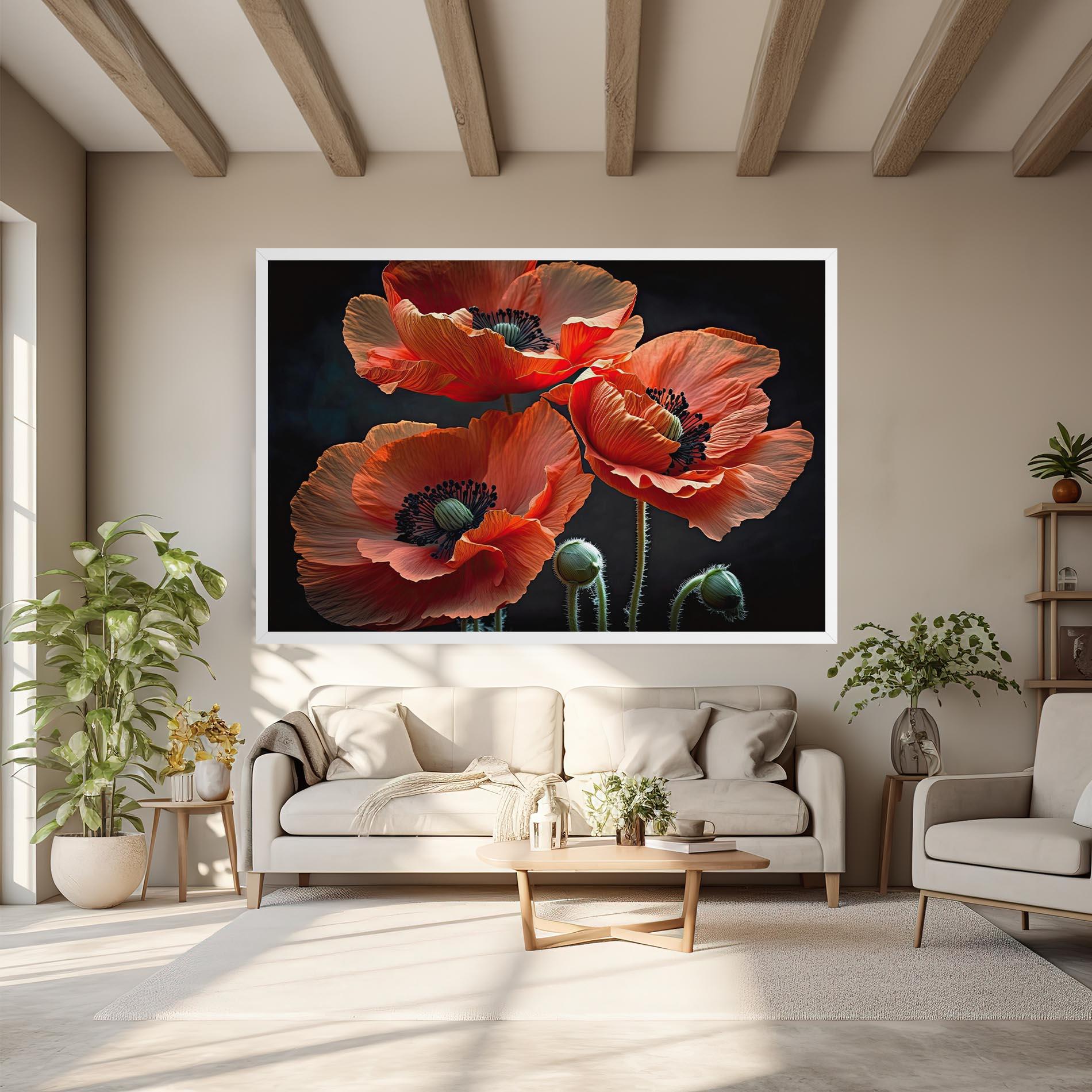 Vászonkép 3 Poppies mockup 6