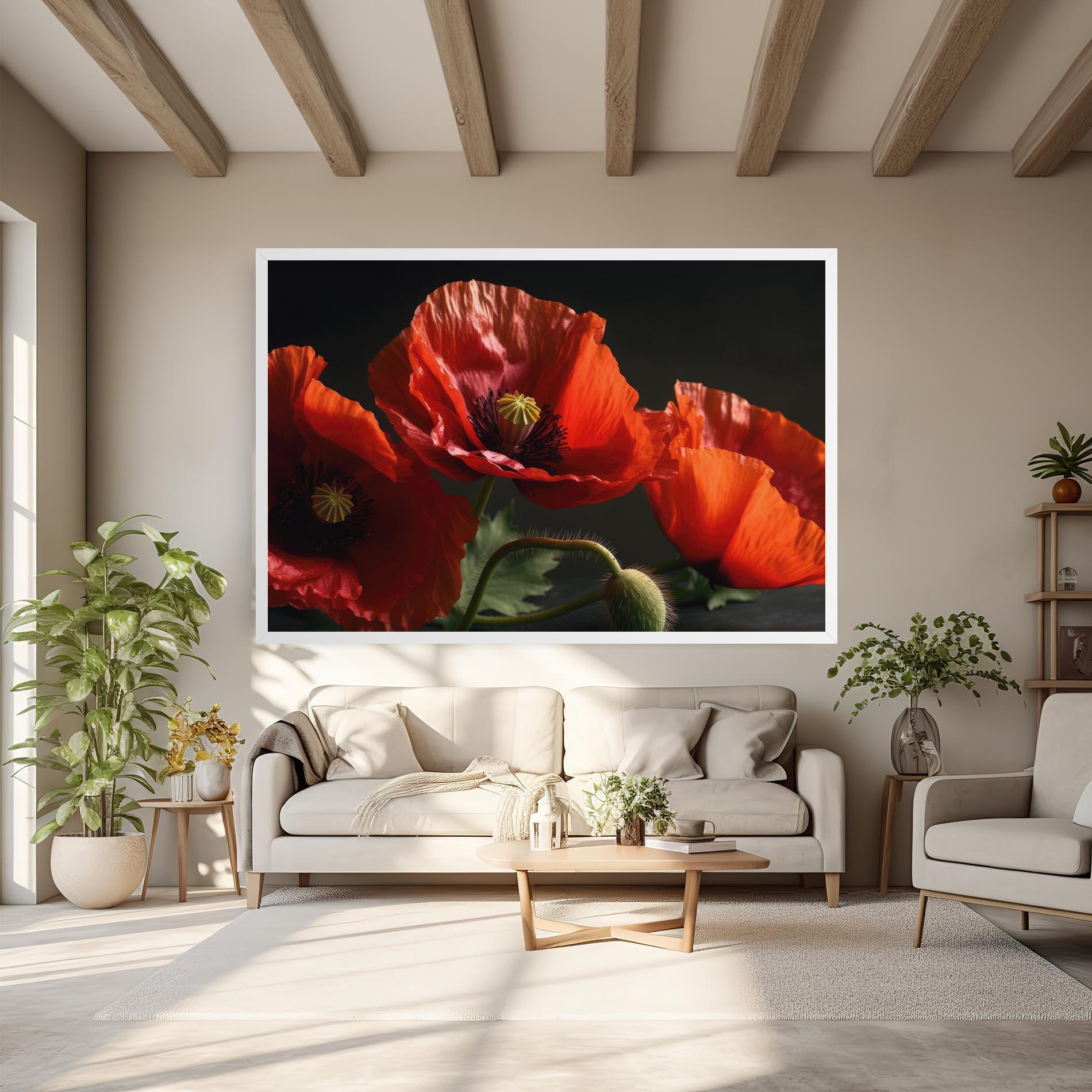 Vászonkép 3 Pretty Poppies mockup 6