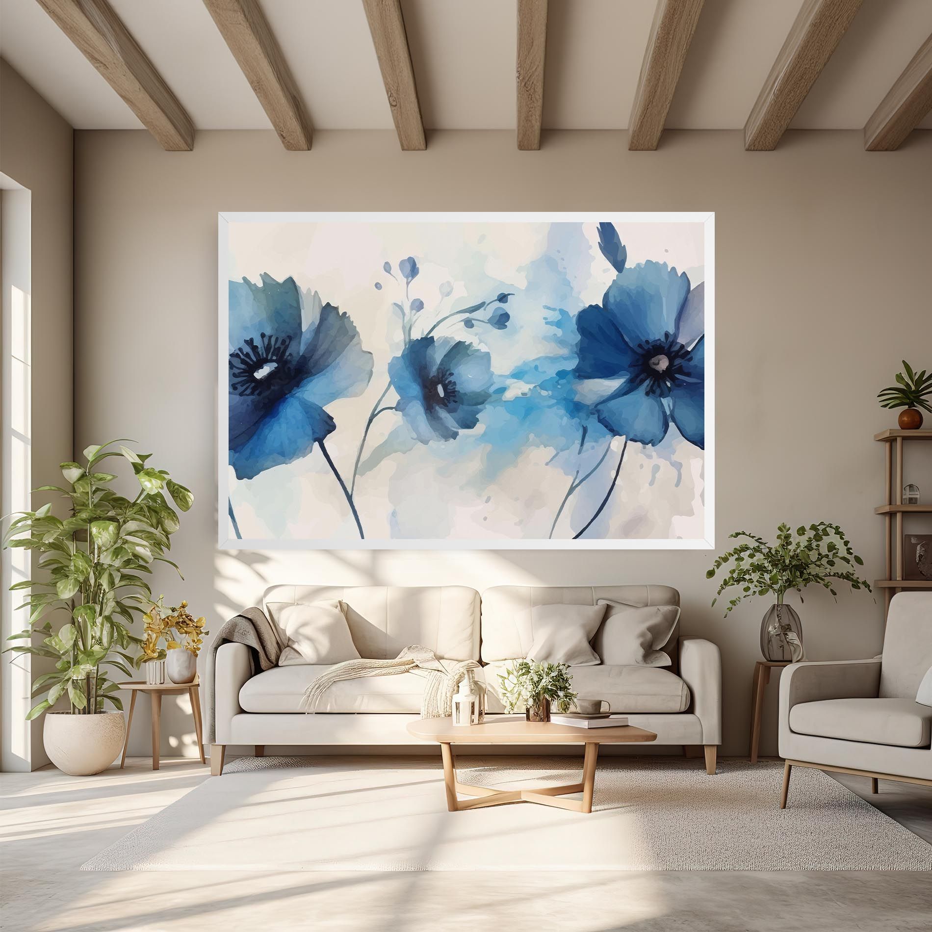 Blue Poppies mockup 6