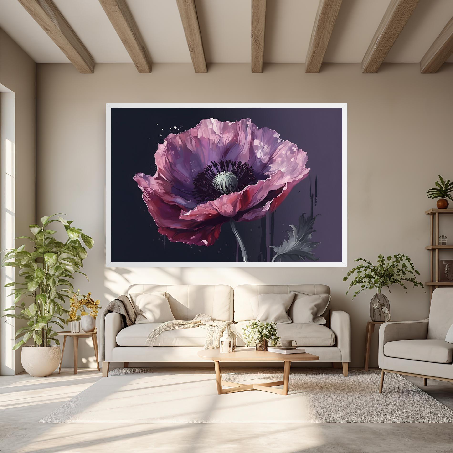 Vászonkép Light Purple Poppy mockup 6