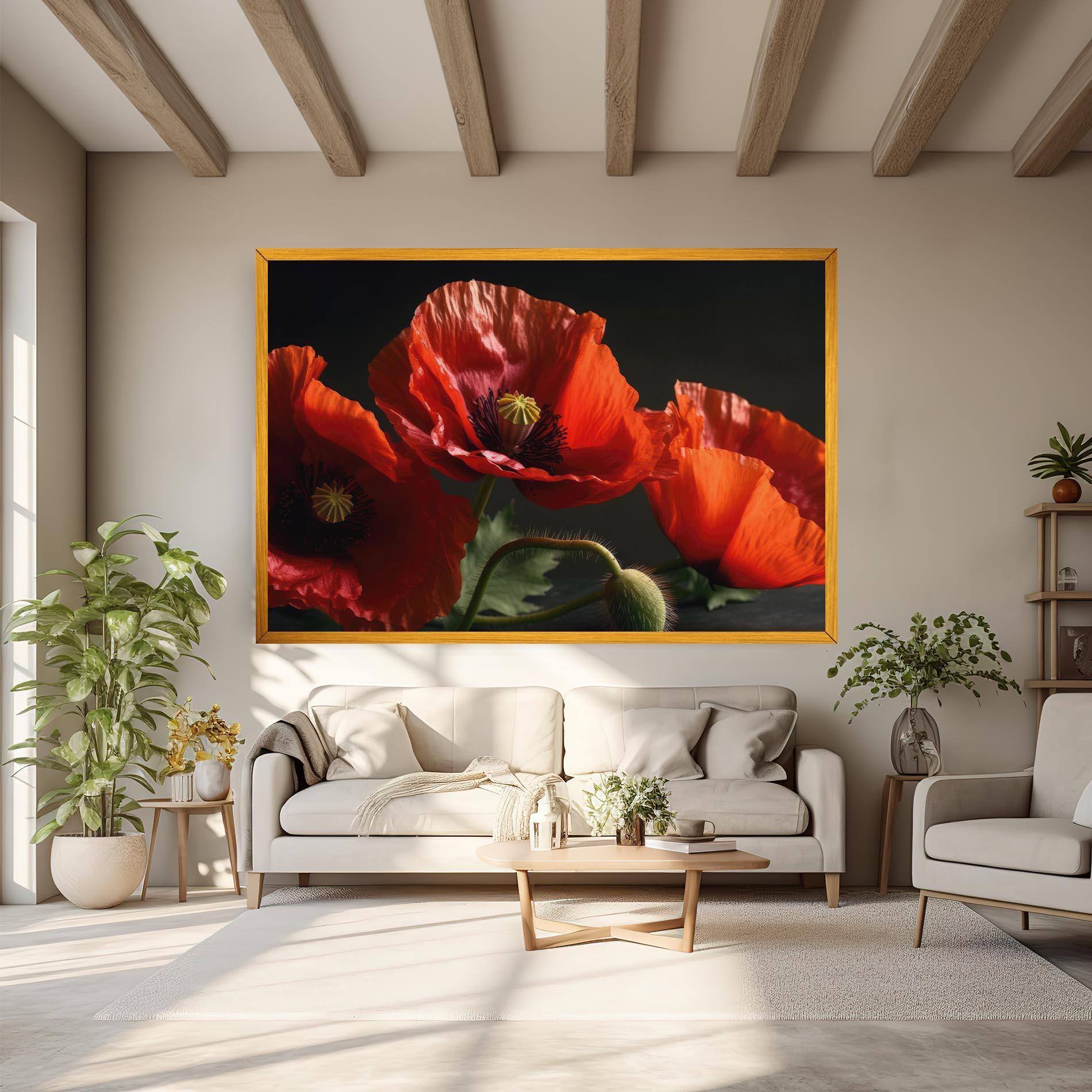 Vászonkép 3 Pretty Poppies mockup 6