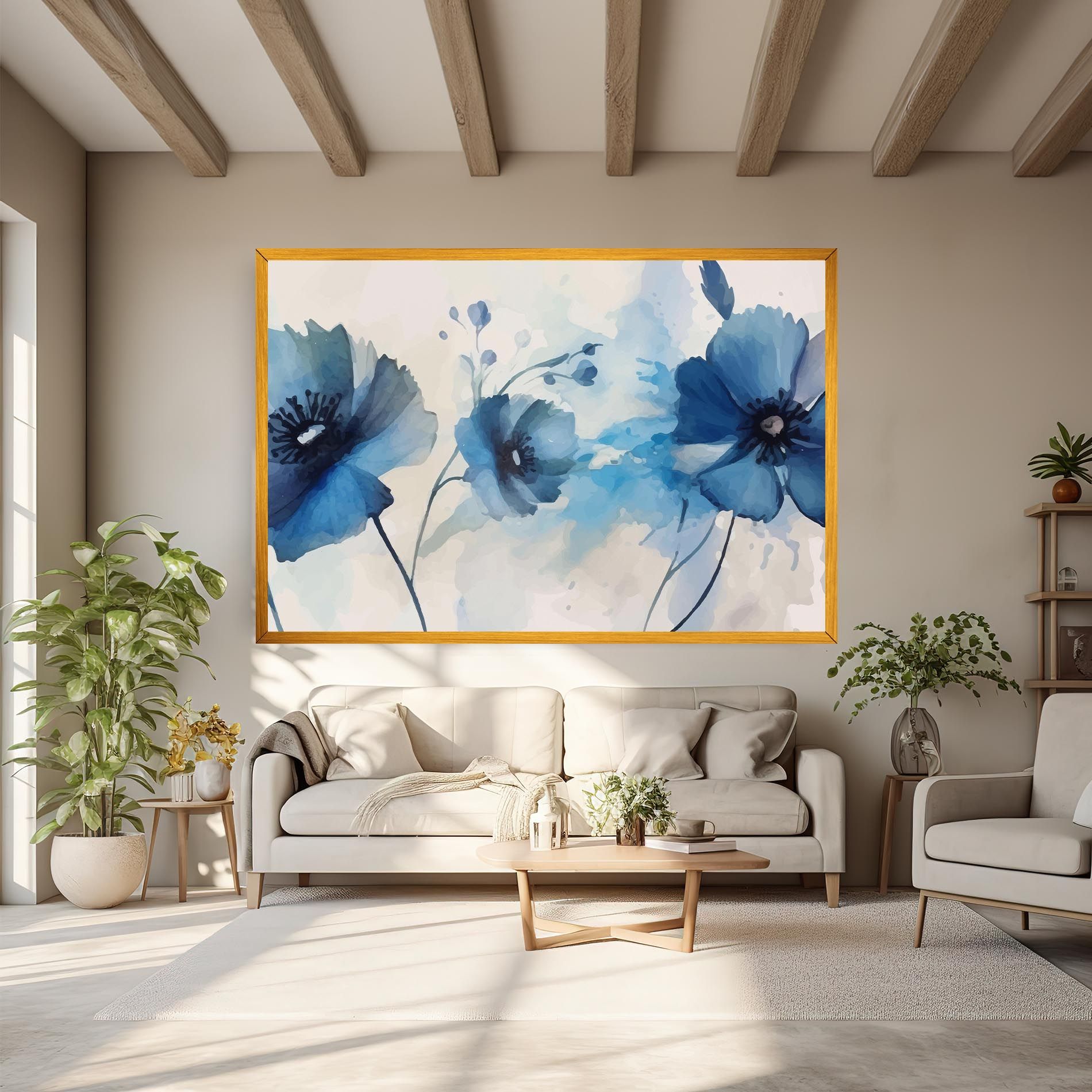 Blue Poppies mockup 6