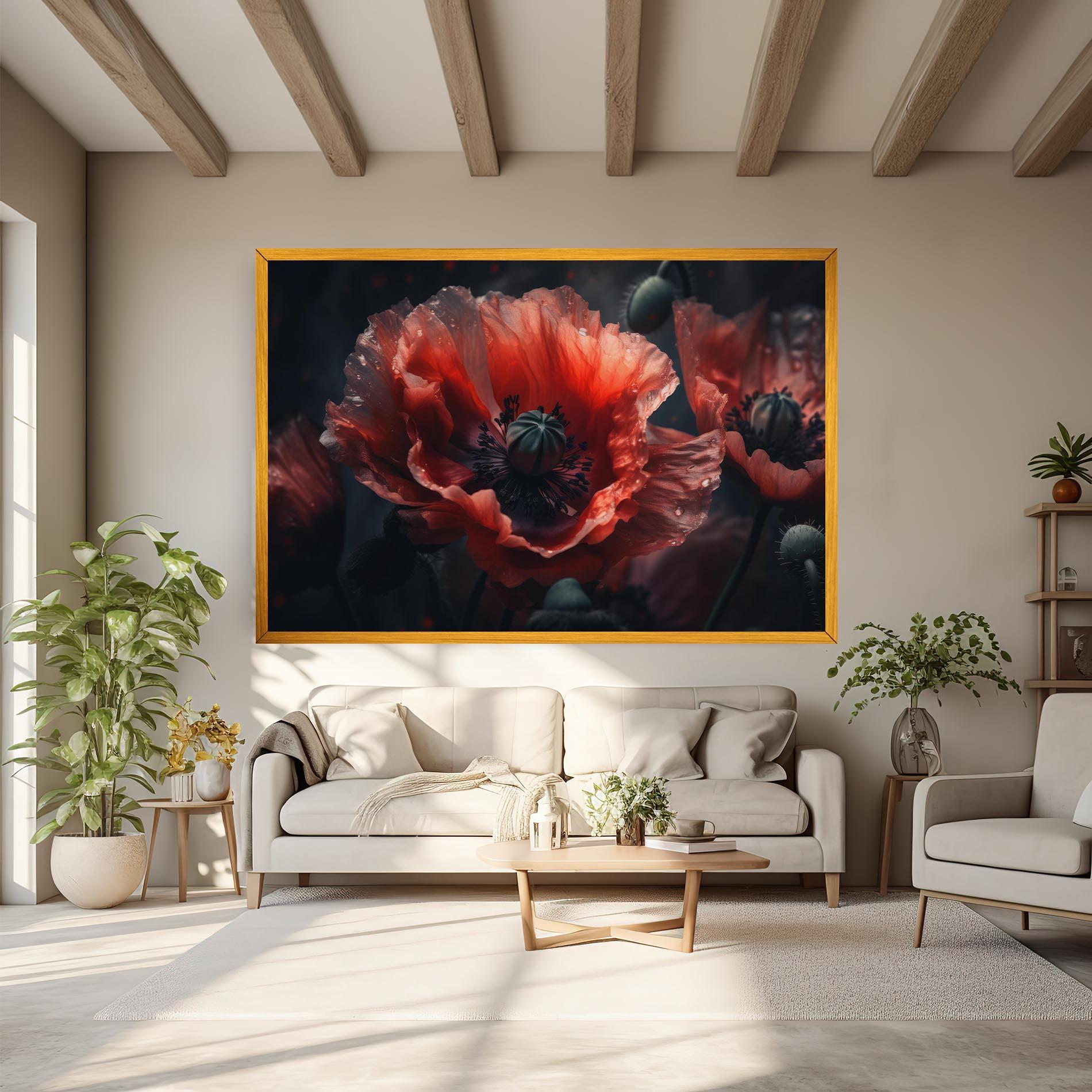 Vászonkép Dark Shade Poppy mockup 6