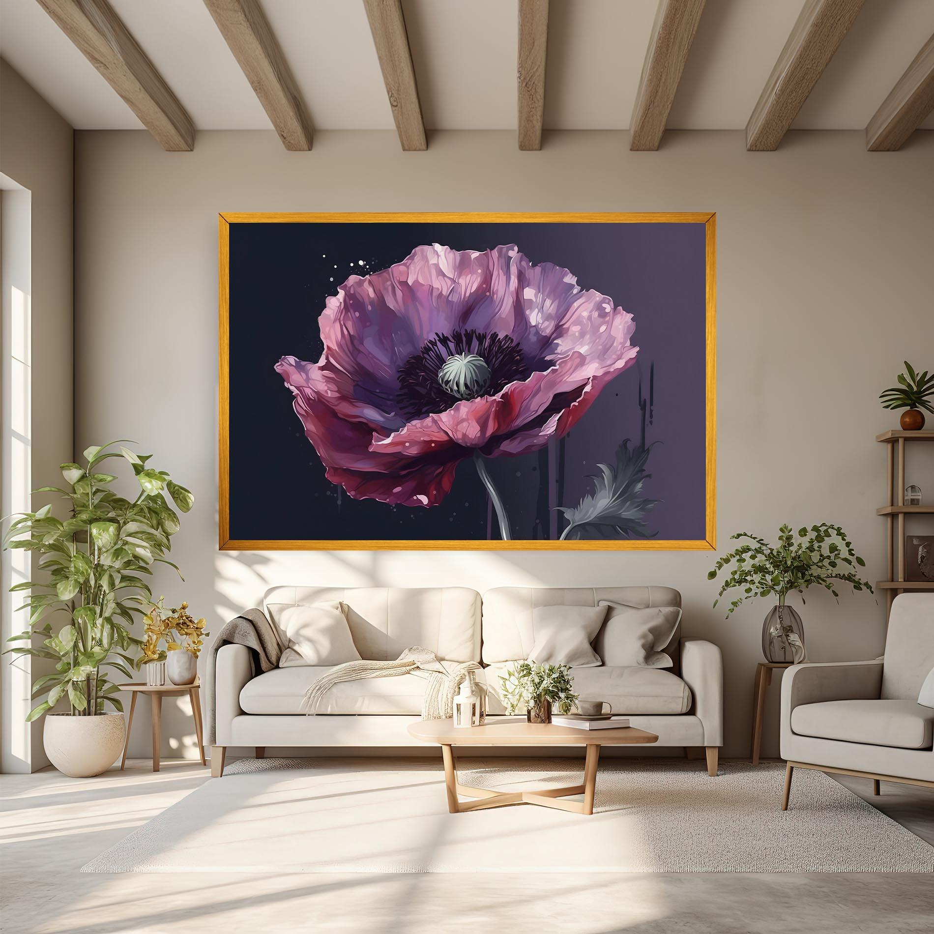 Vászonkép Light Purple Poppy mockup 6