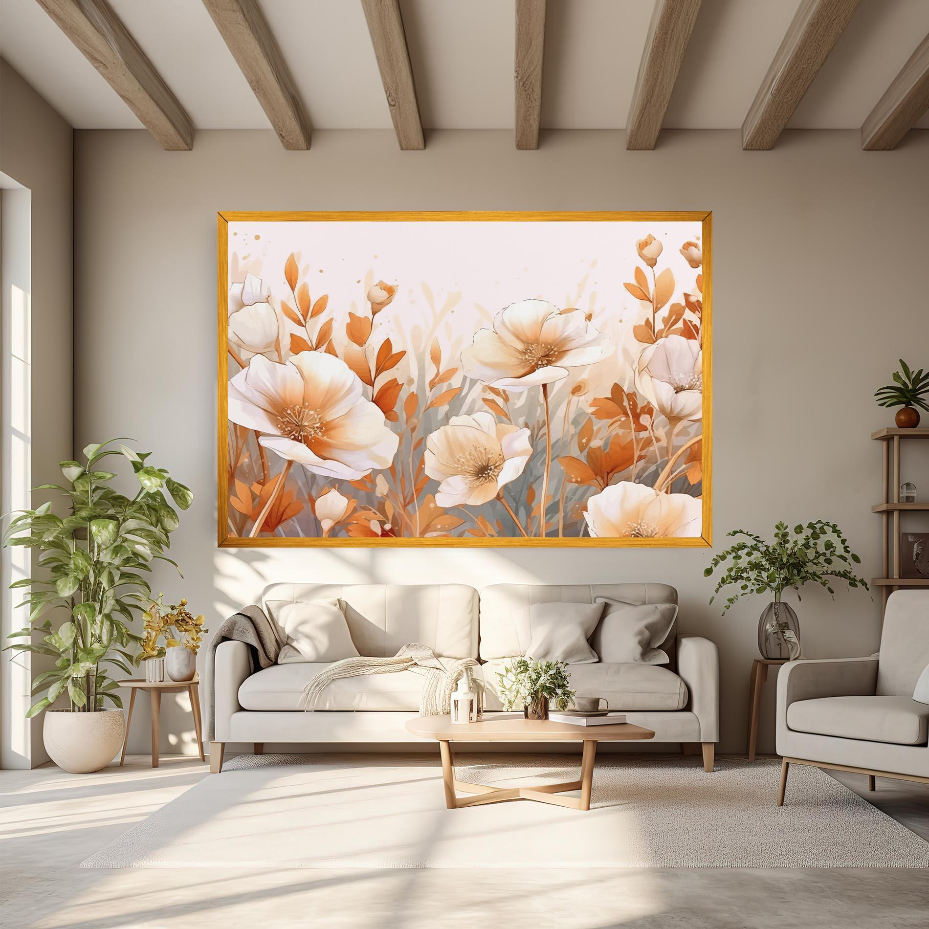 Vászonkép Orange Cream Poppy mockup 6