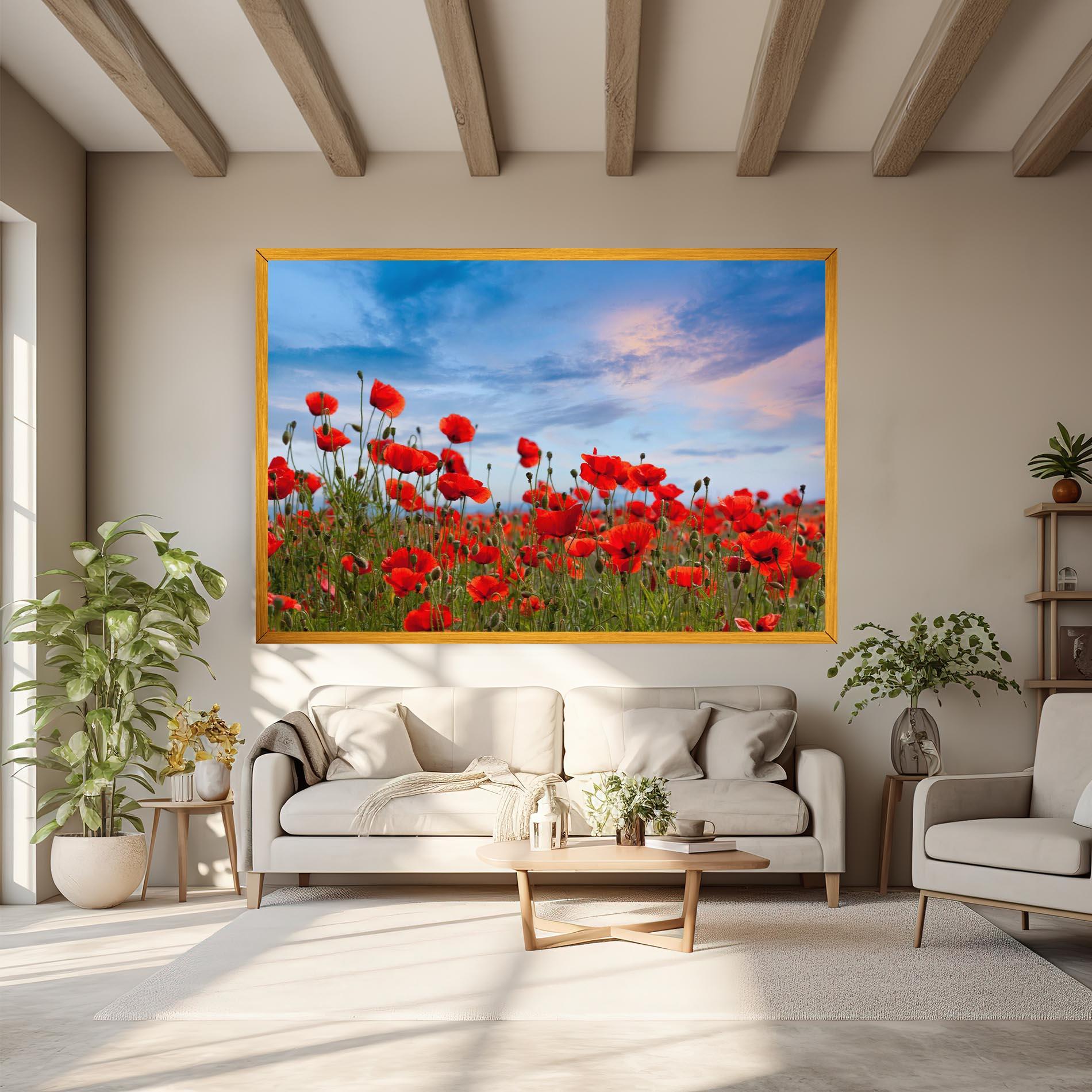Vászonkép Poppy Field mockup 6