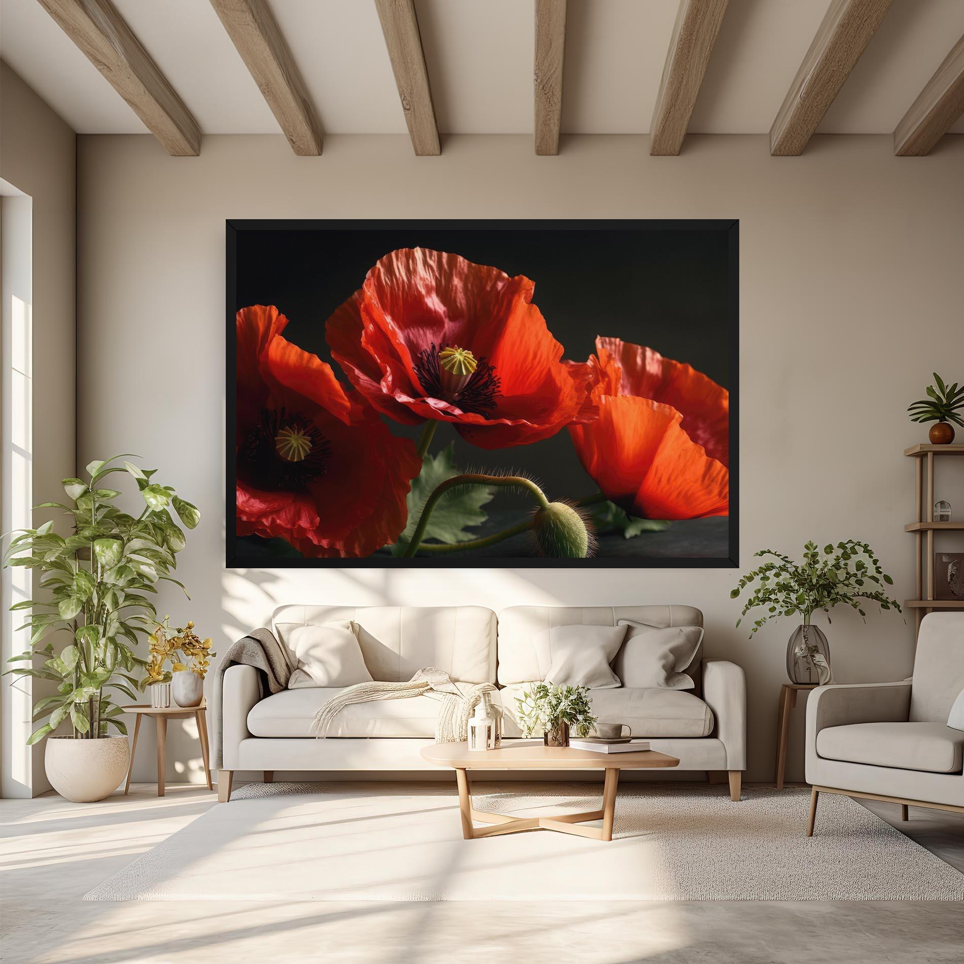 Vászonkép 3 Pretty Poppies mockup 6