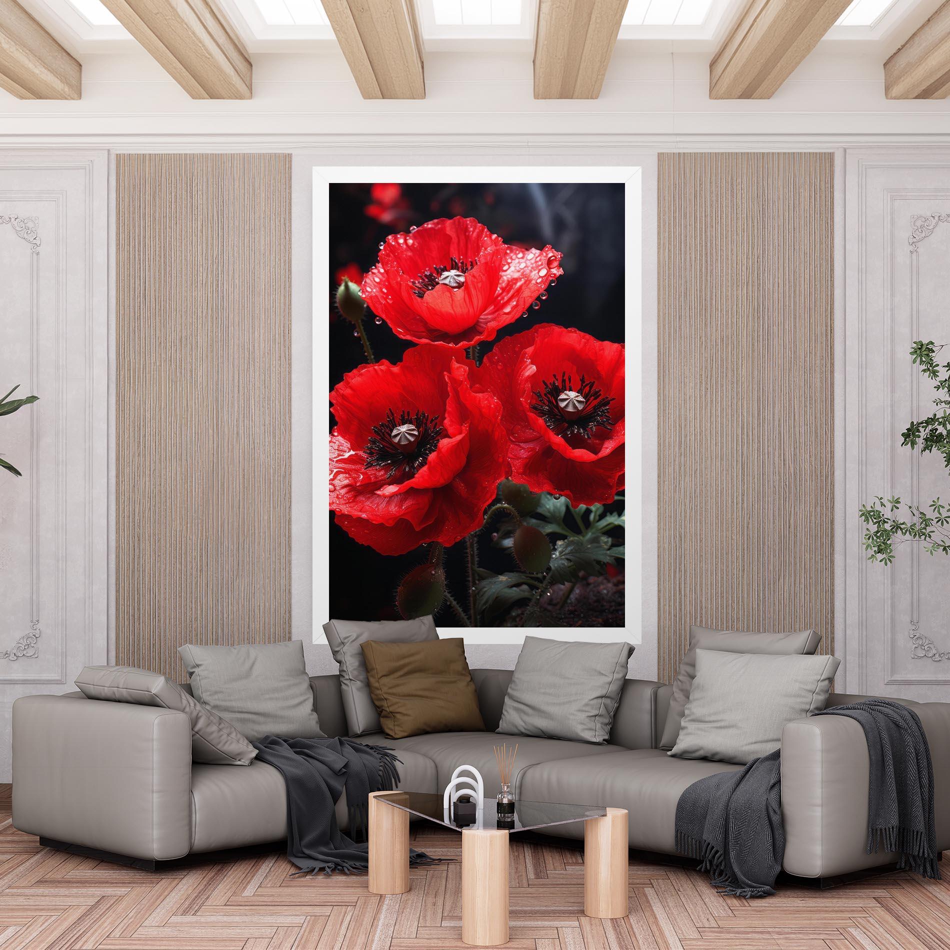 Vászonkép Red Poppy mockup 6