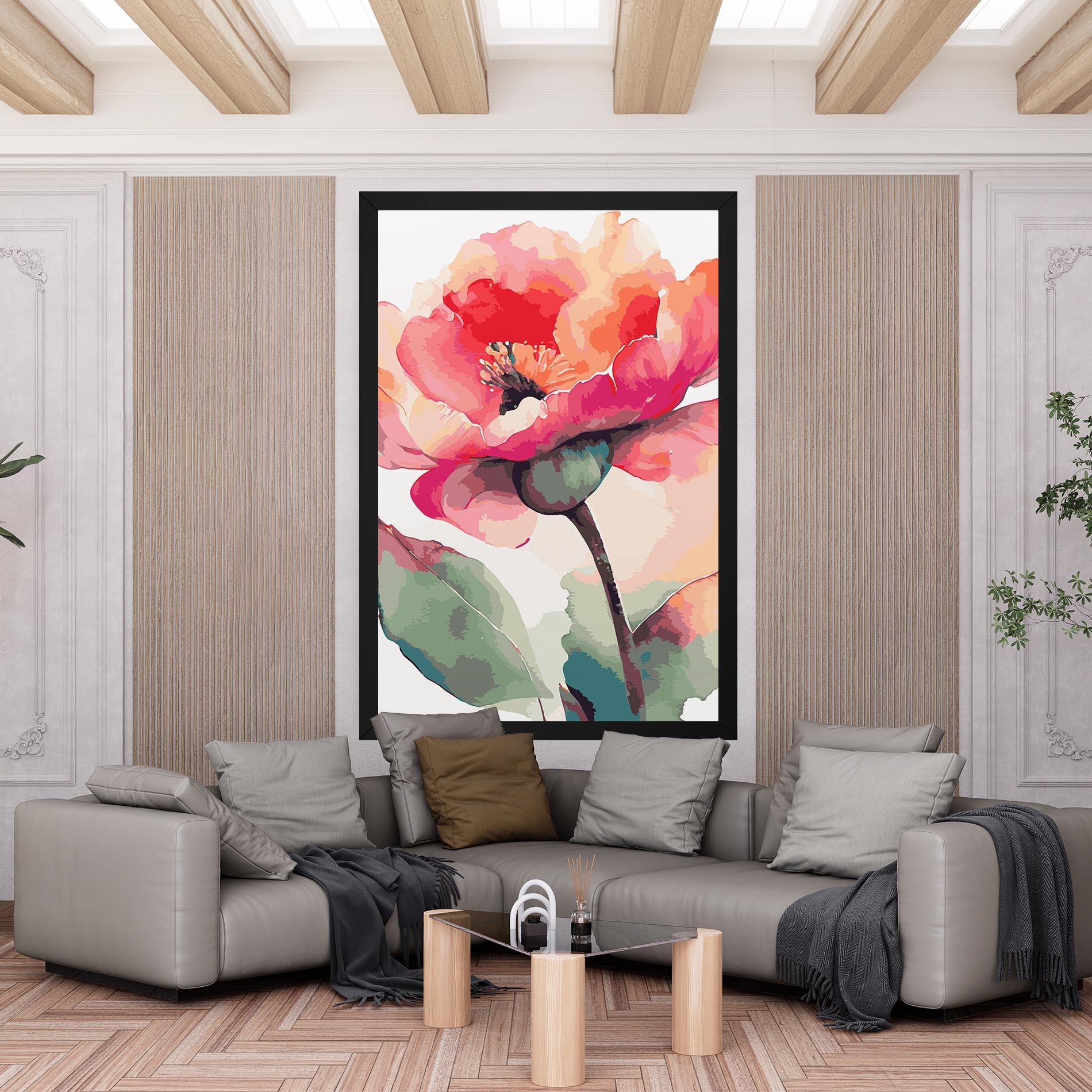 Vászonkép Pastel Poppy mockup 6