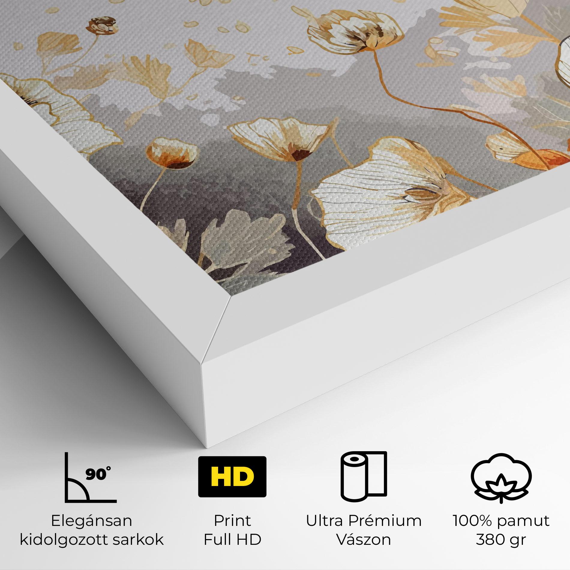 Vászonkép Gold Poppies mockup 4