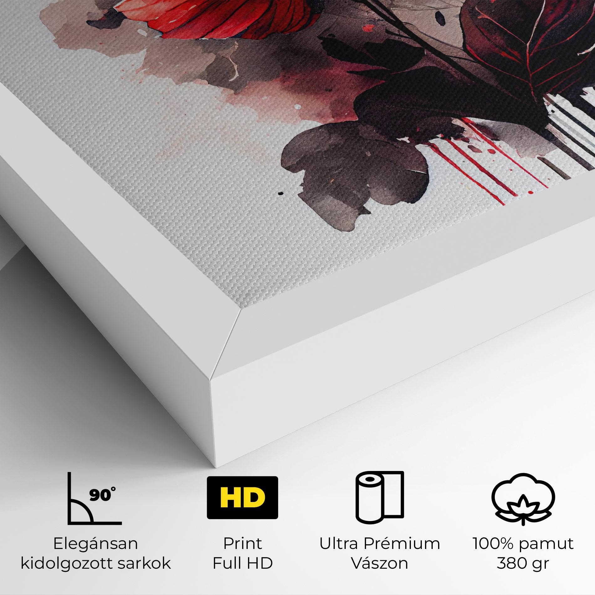 Vászonkép Watercolor Poppy mockup 4