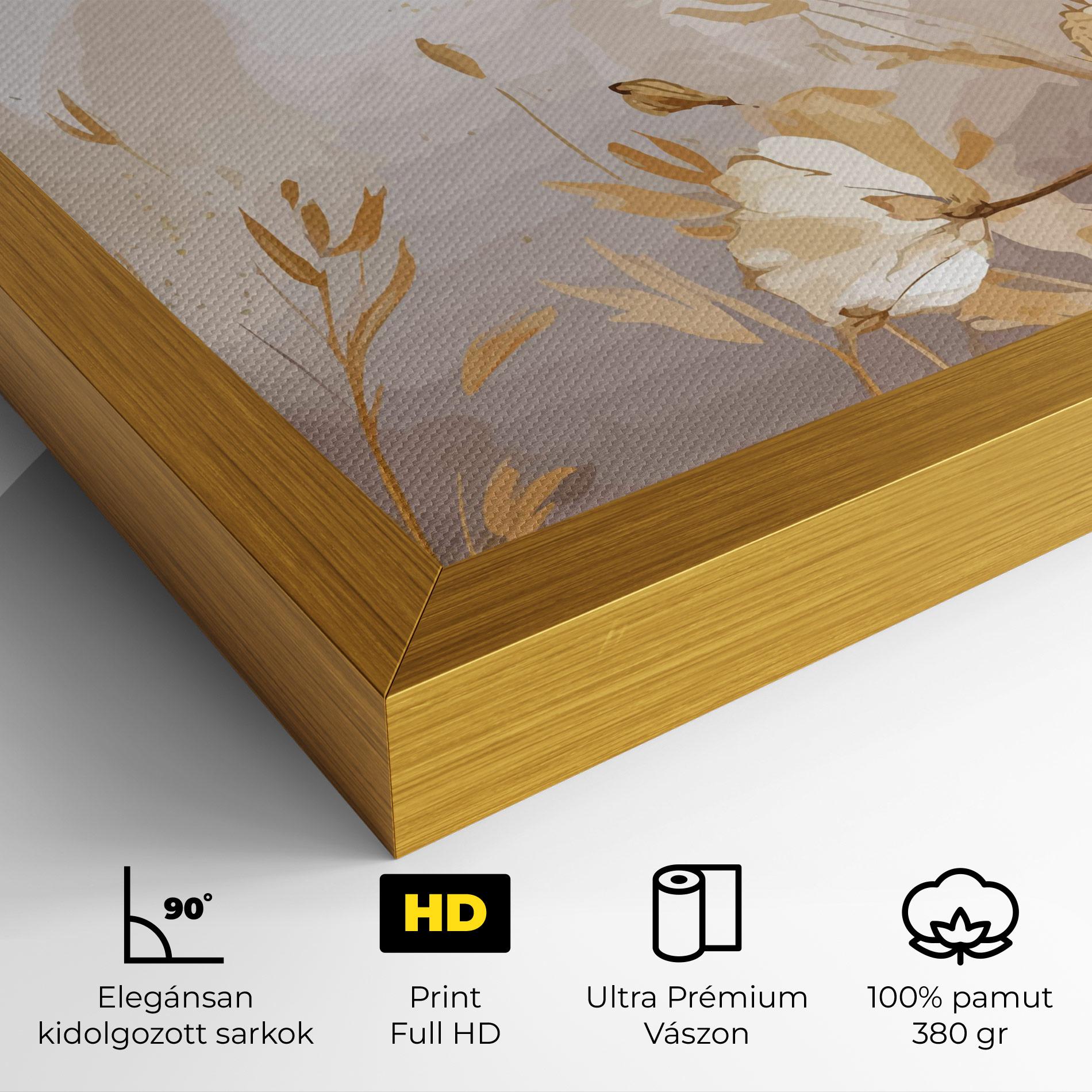 Vászonkép Gold Cream Poppy mockup 4