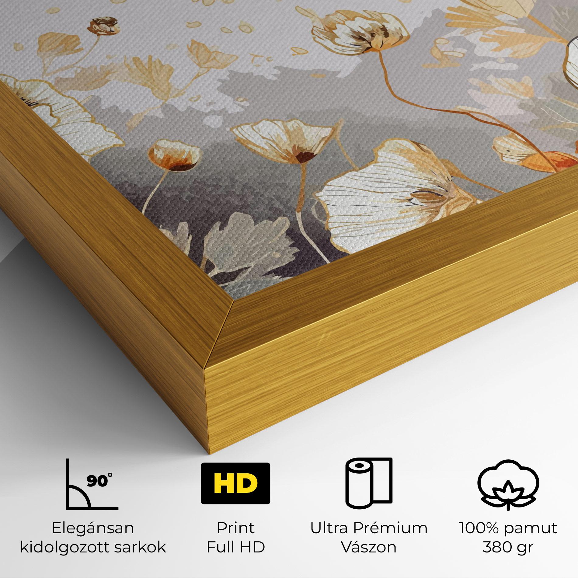Vászonkép Gold Poppies mockup 4