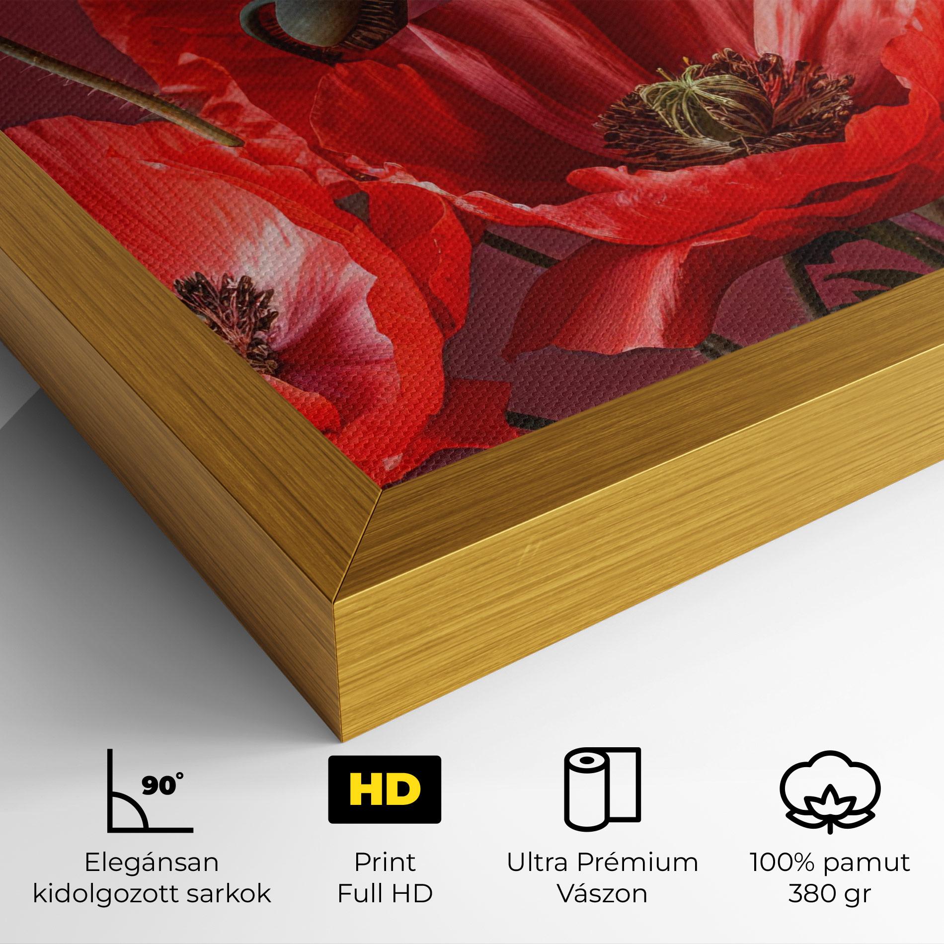 Vászonkép Red Poppies mockup 4