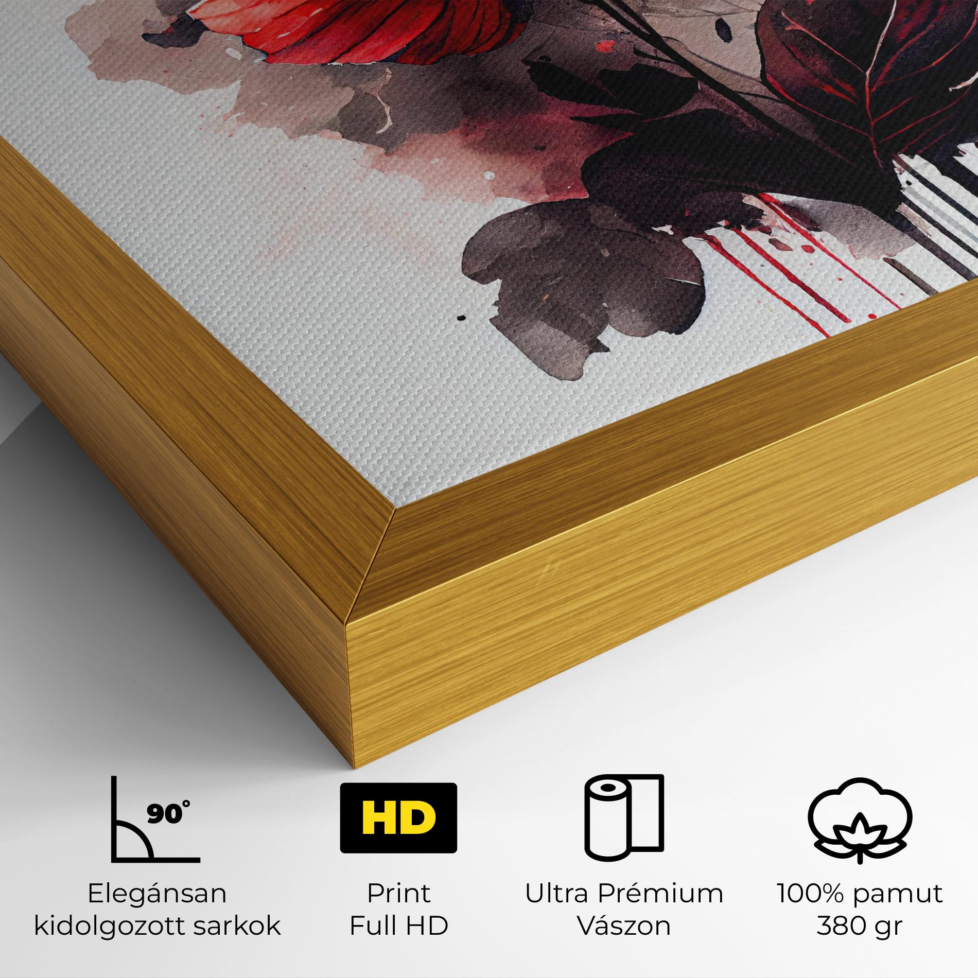Vászonkép Watercolor Poppy mockup 4