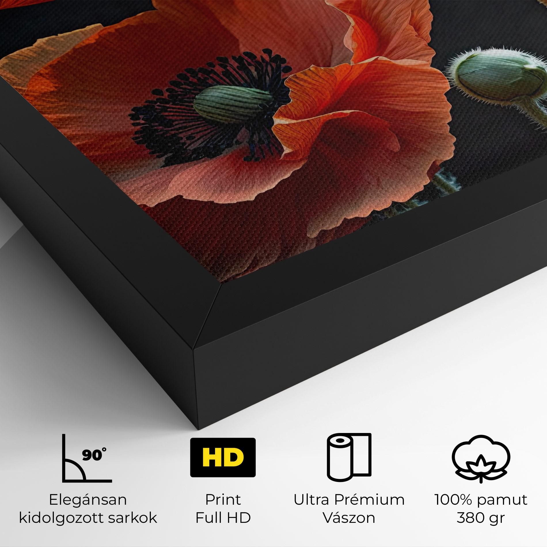 Vászonkép 3 Poppies mockup 4