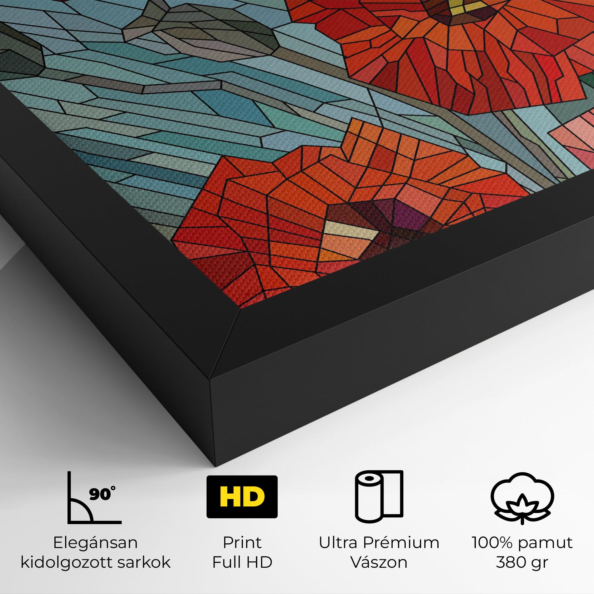 Vászonkép Blue Glass Poppy mockup 4