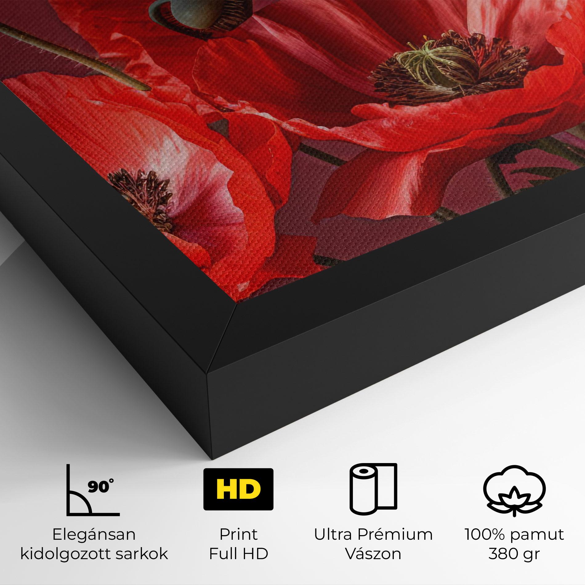 Vászonkép Red Poppies mockup 4