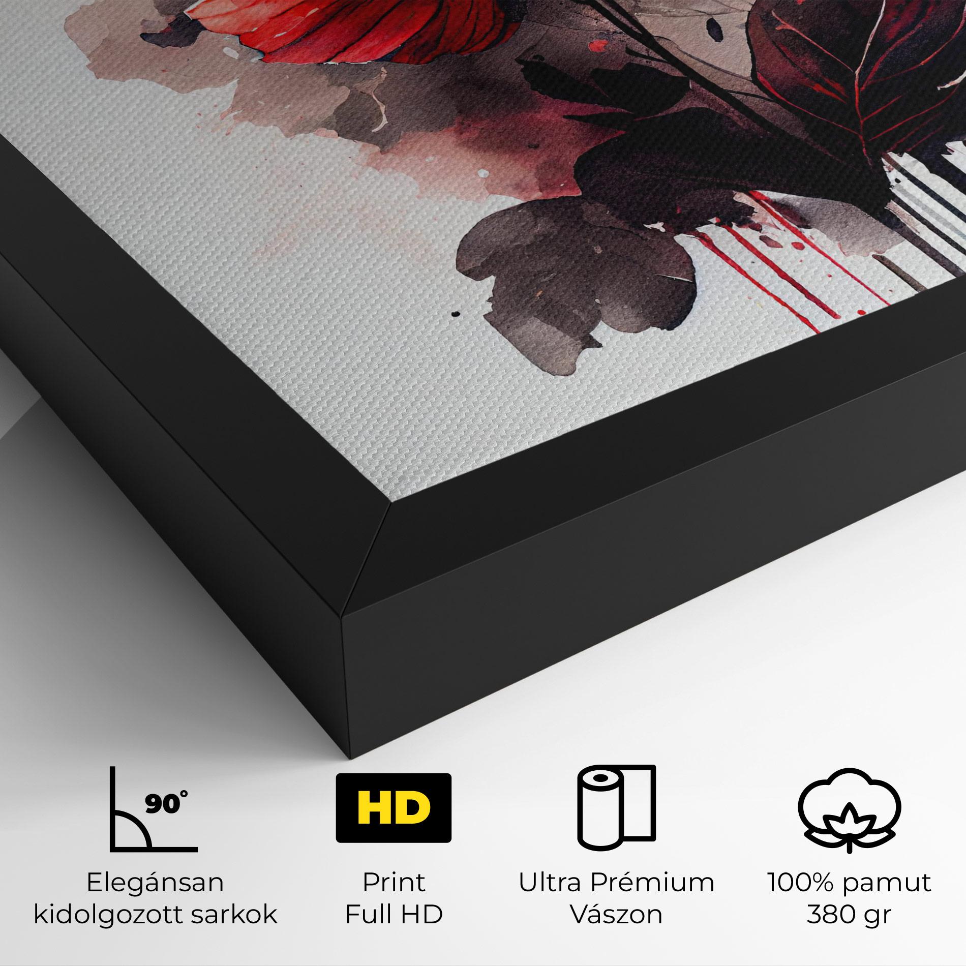 Vászonkép Watercolor Poppy mockup 4