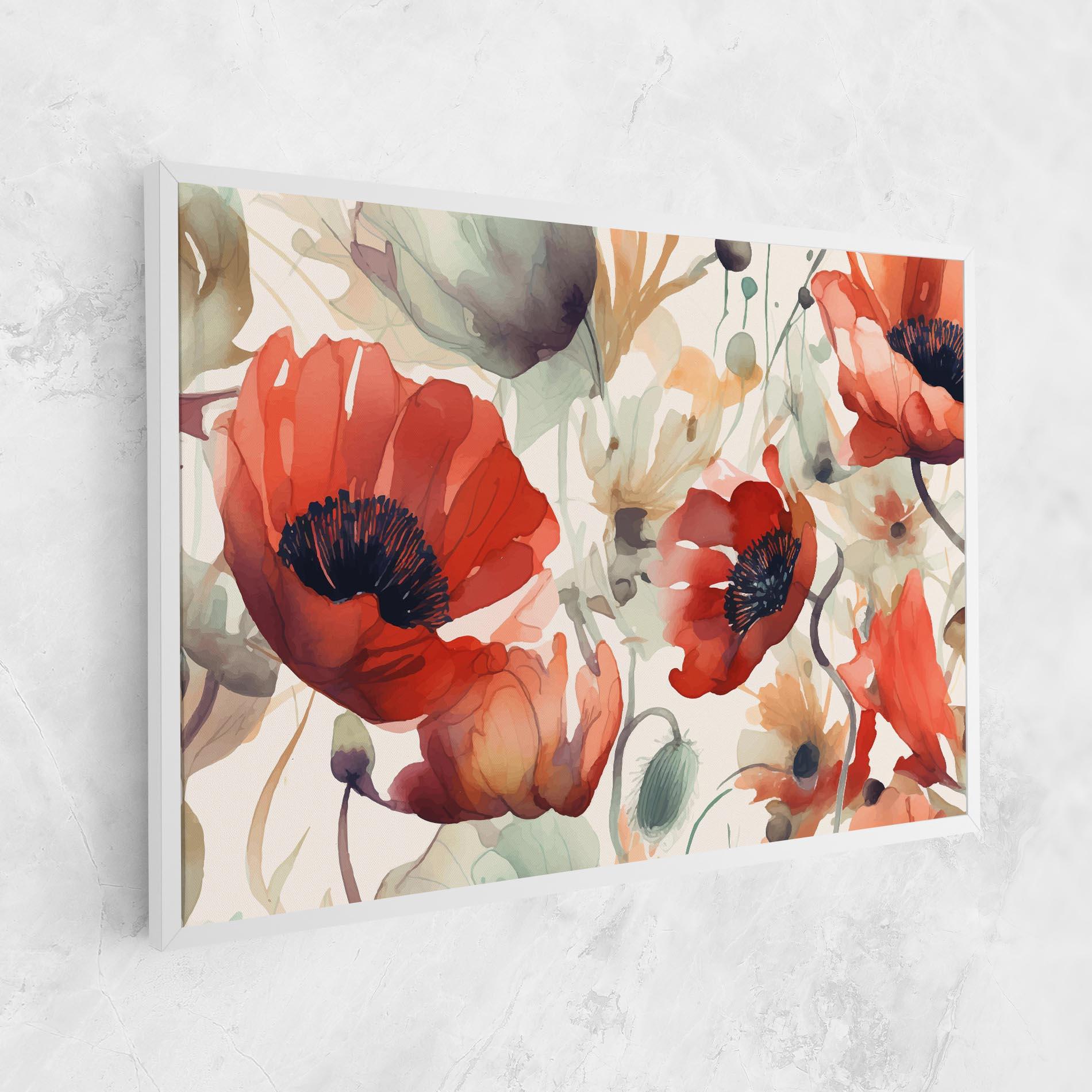Vászonkép Poppy Red Cream mockup 1