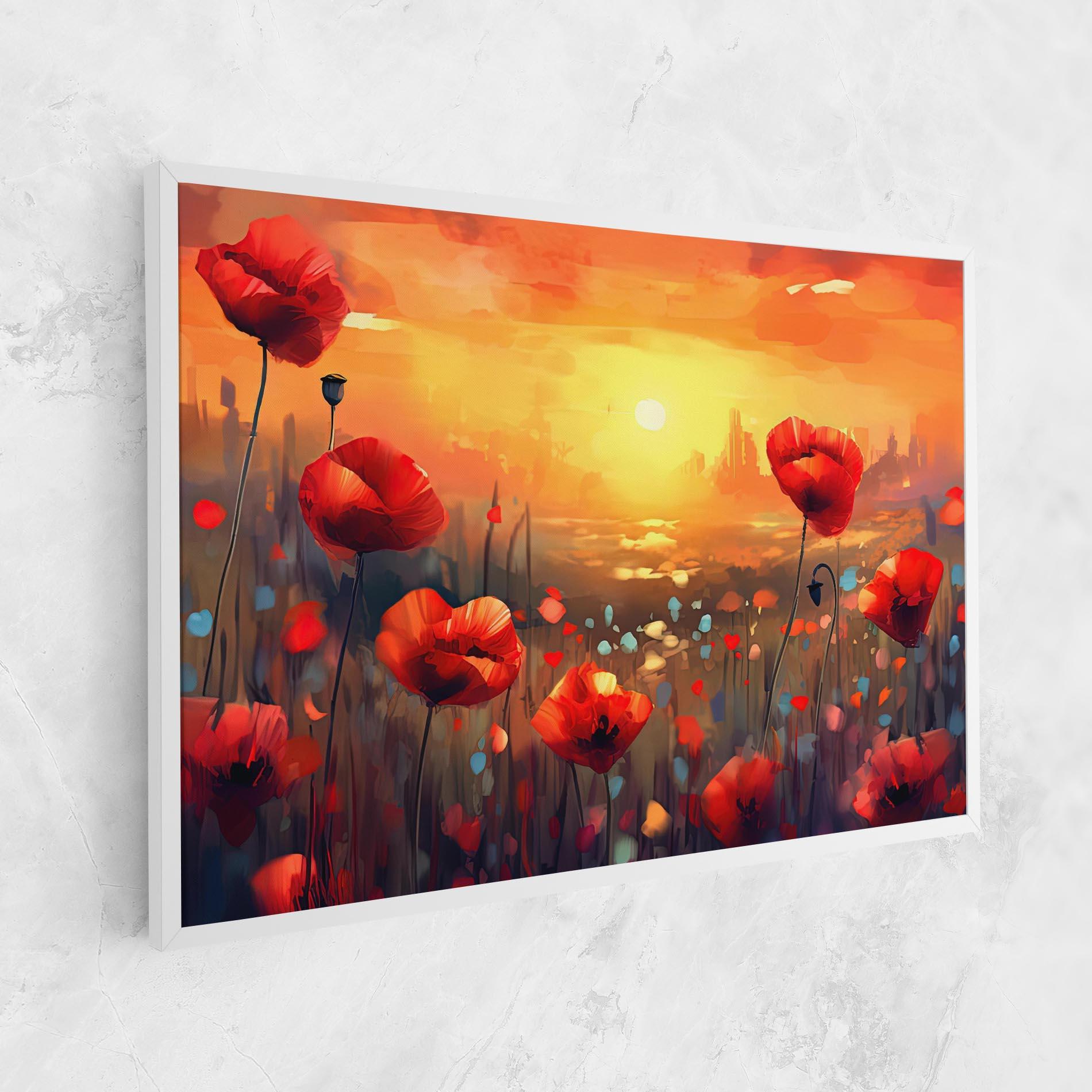 Vászonkép Sunrise Painting Poppies mockup 1