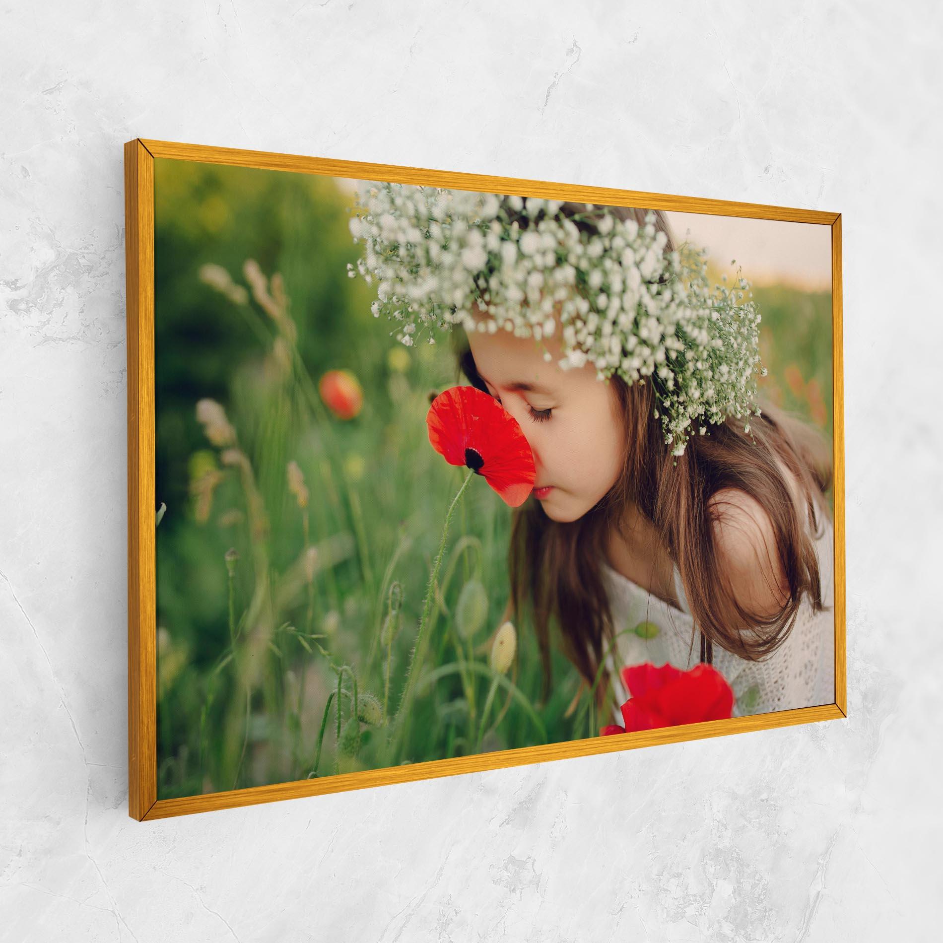 Vászonkép Girl With Poppies mockup 1