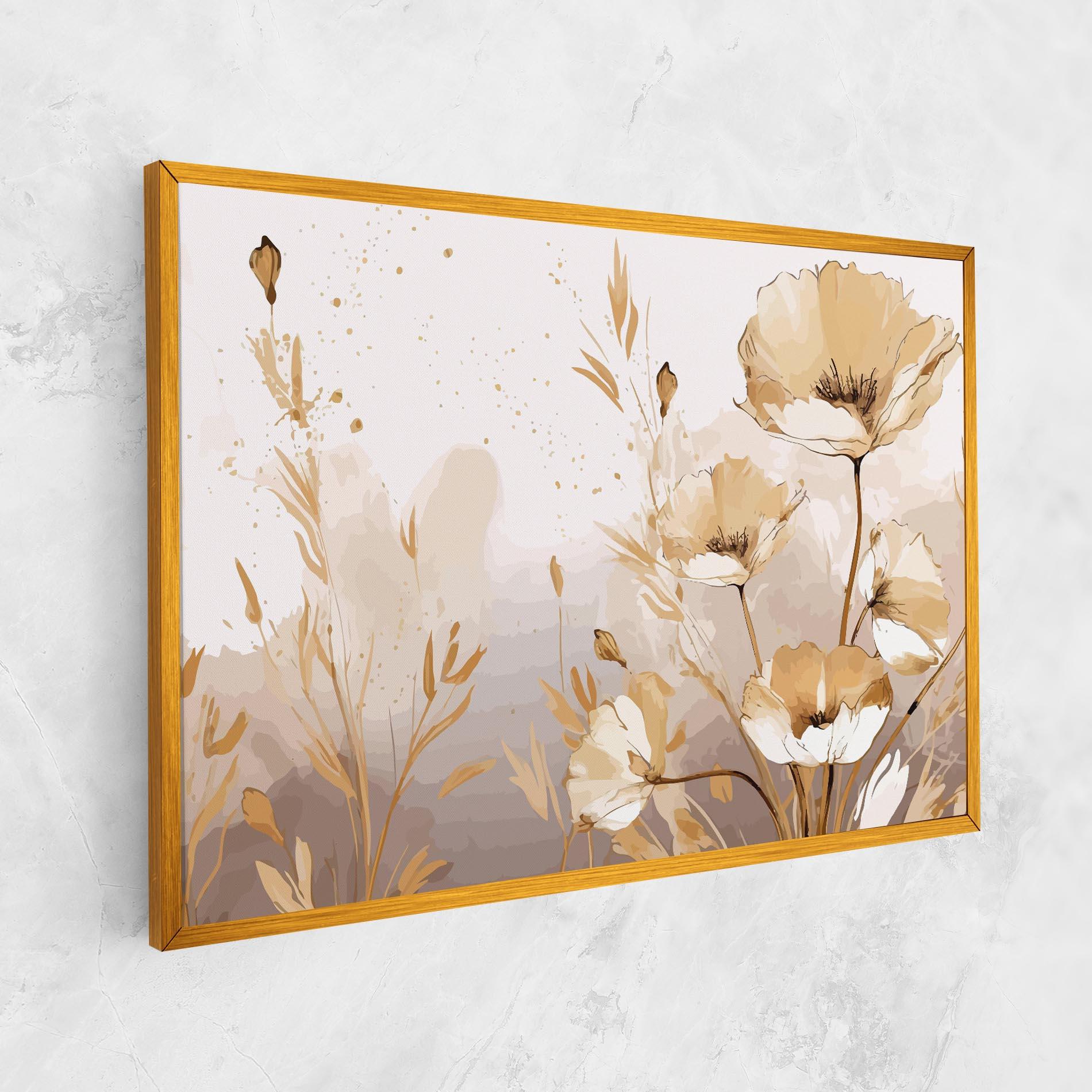 Vászonkép Gold Cream Poppy mockup 1