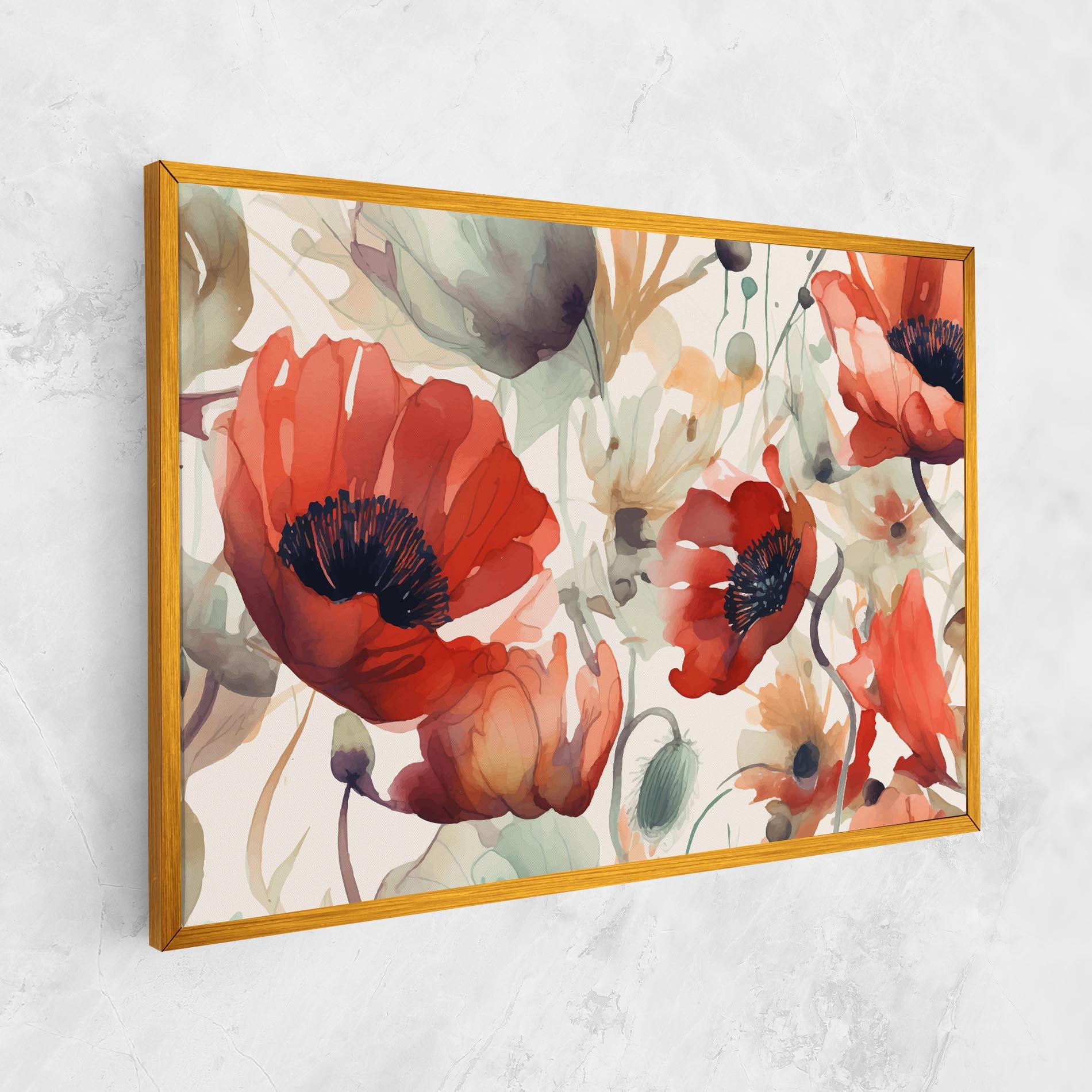 Vászonkép Poppy Red Cream mockup 1
