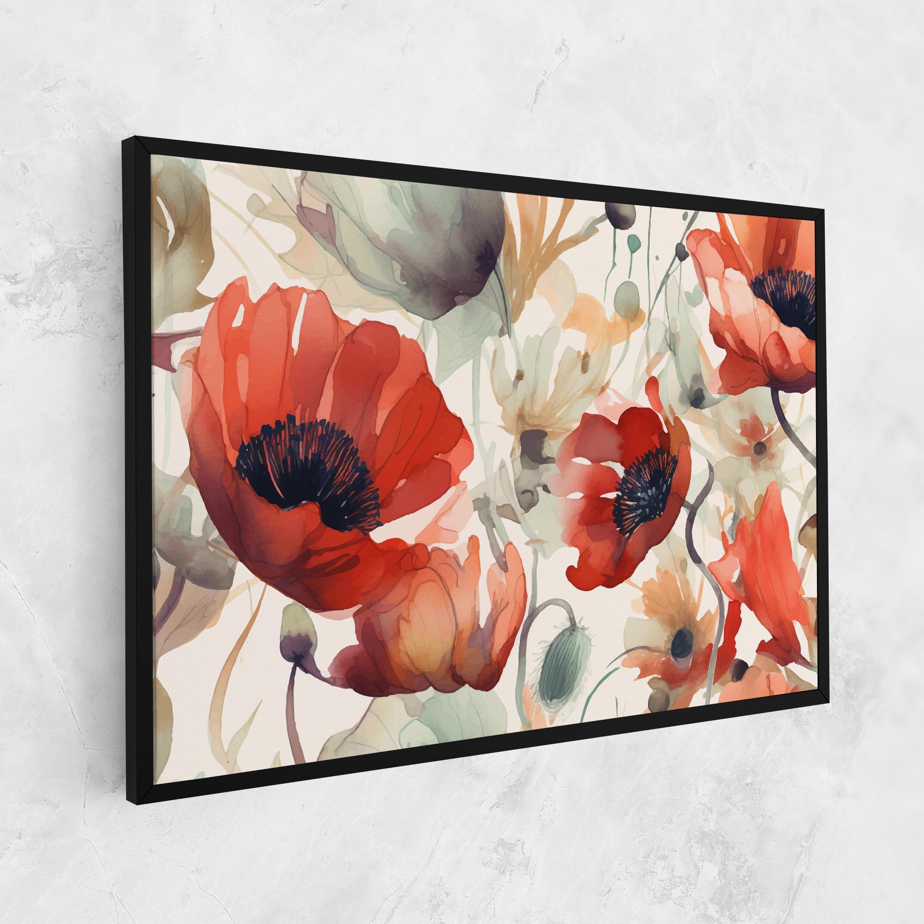 Vászonkép Poppy Red Cream mockup 1