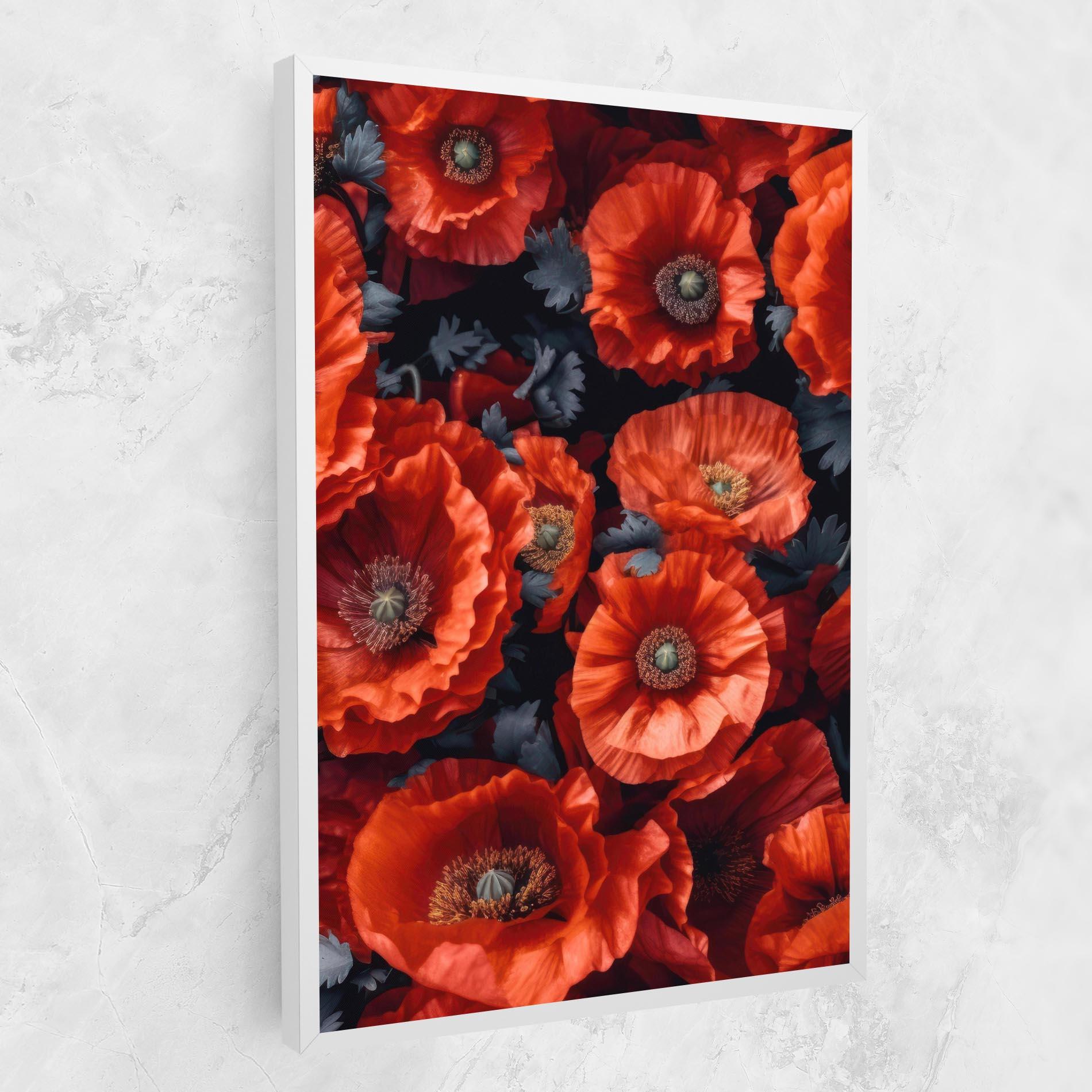 Vászonkép Black Red Poppies mockup 1