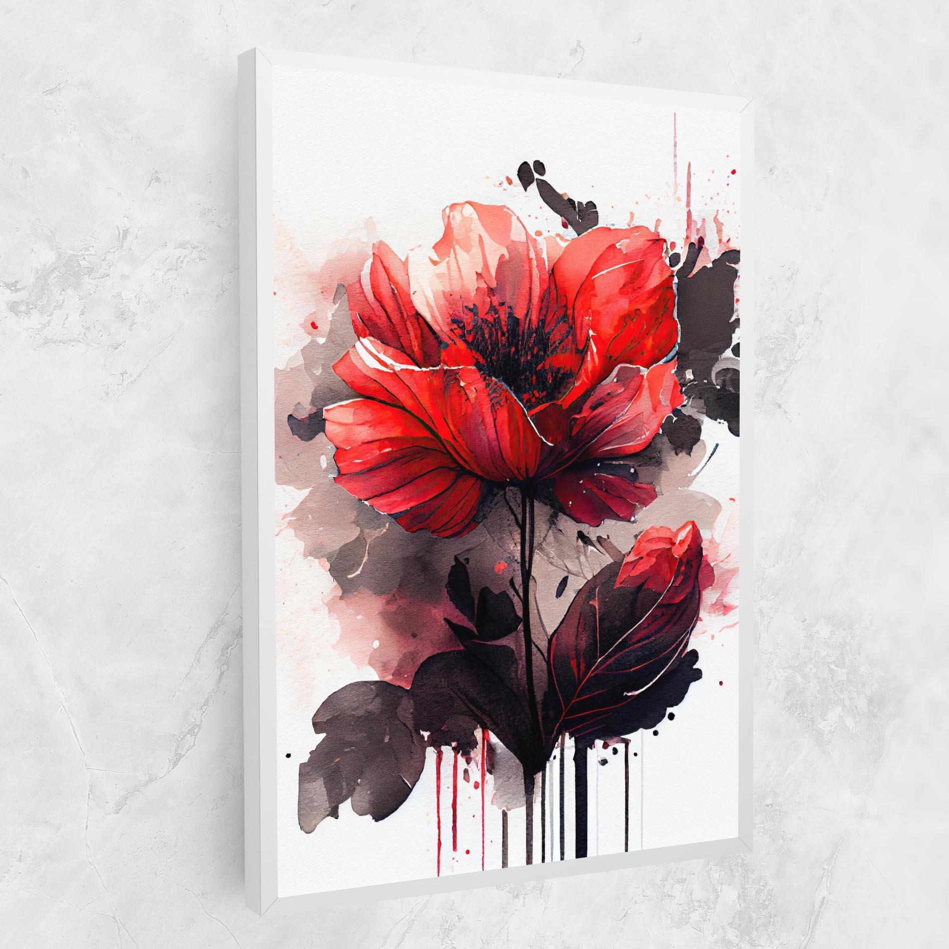 Vászonkép Watercolor Poppy mockup 1