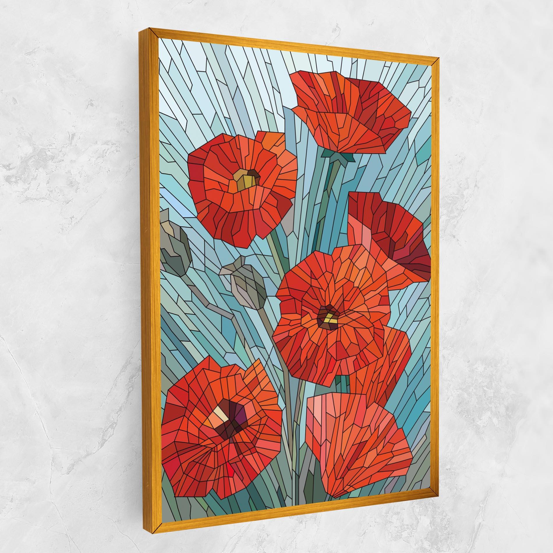 Vászonkép Blue Glass Poppy mockup 1