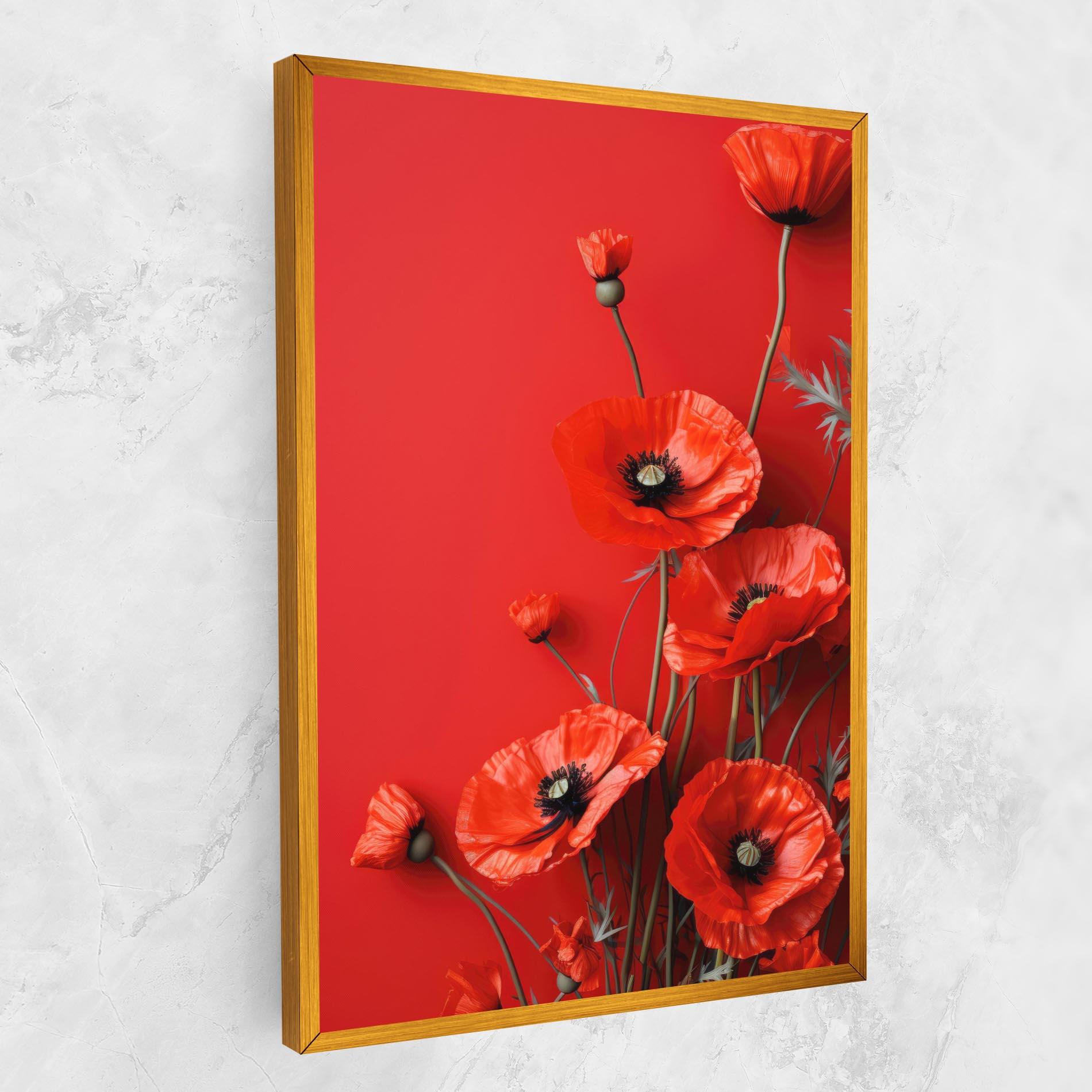 Vászonkép Poppies On The Table mockup 1